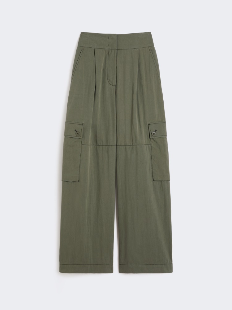 Cotton gabardine trousers - DARK GREEN - Weekend - 6