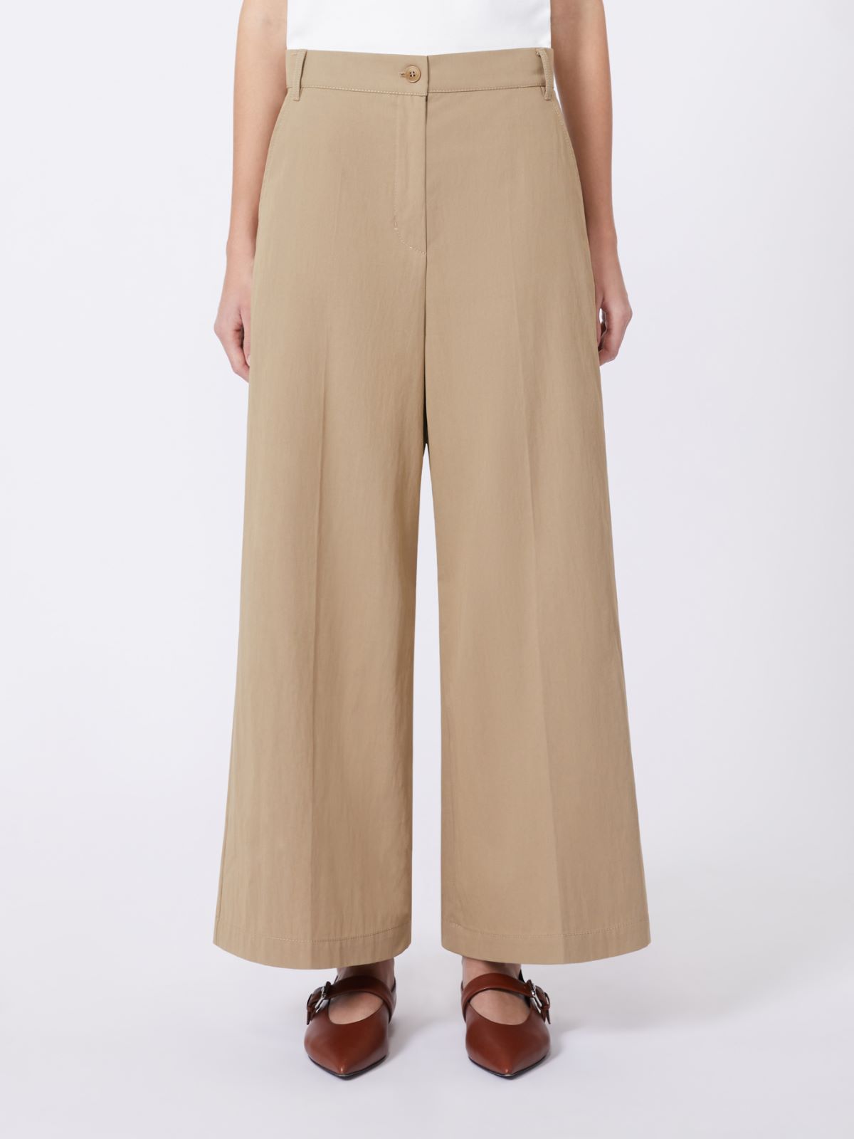 Washed gabardine trousers - HAZELNUT BROWN - Weekend - 2