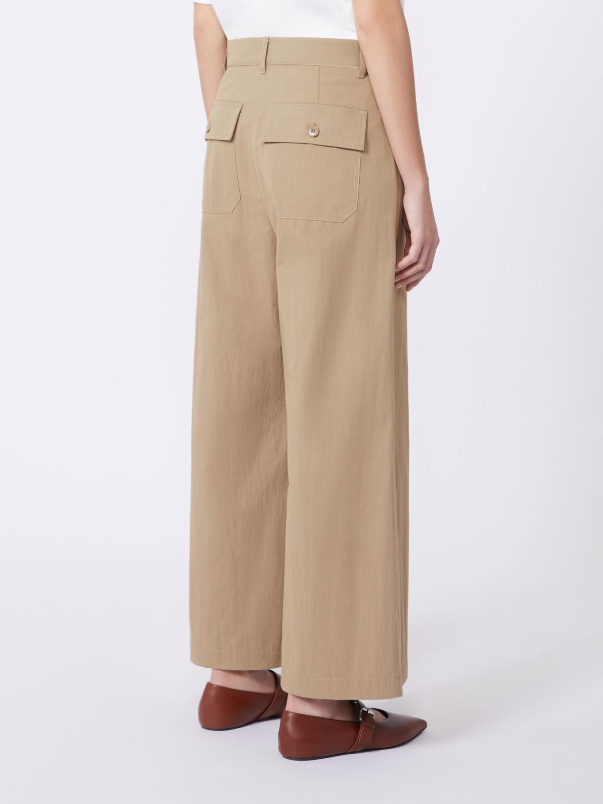 Washed gabardine trousers - HAZELNUT BROWN - Weekend - 3