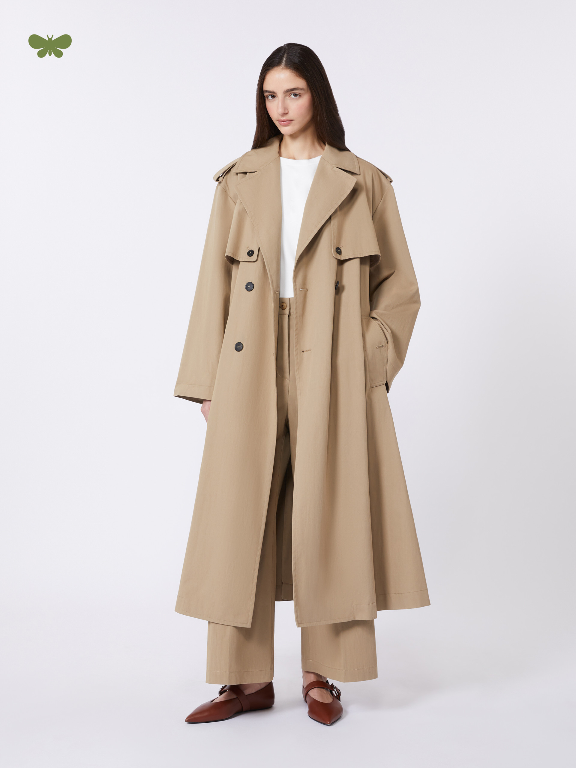 Washed gabardine trousers - HAZELNUT BROWN - Weekend Max Mara