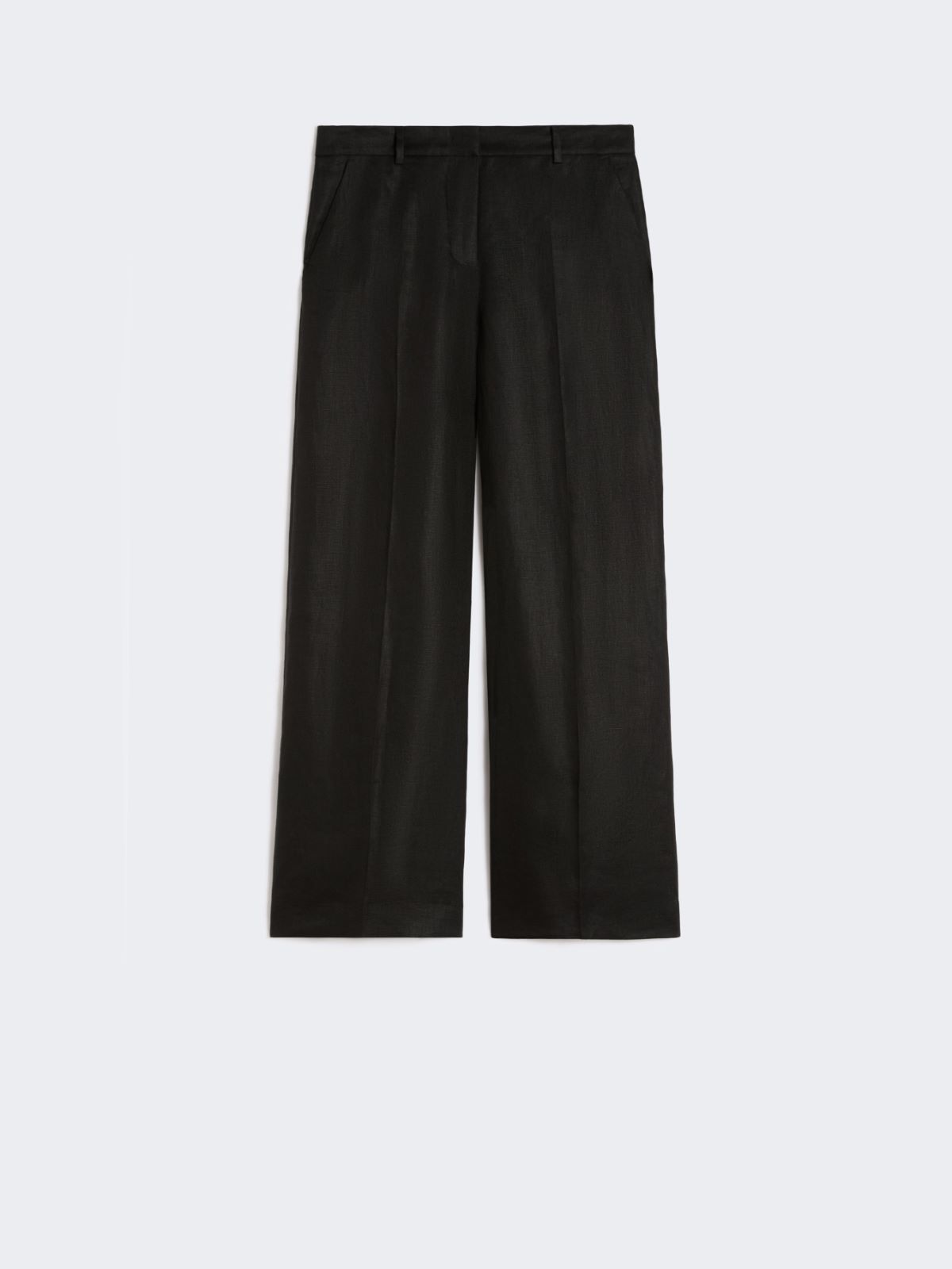 Linen canvas trousers - BLACK - Weekend - 4