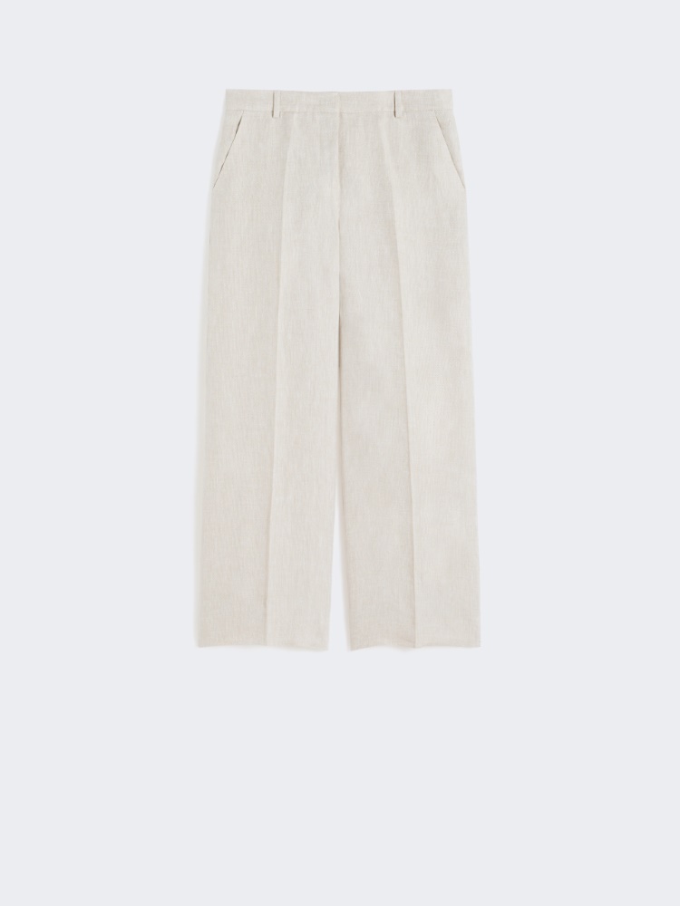 Linen canvas trousers - ECRU - Weekend - 2