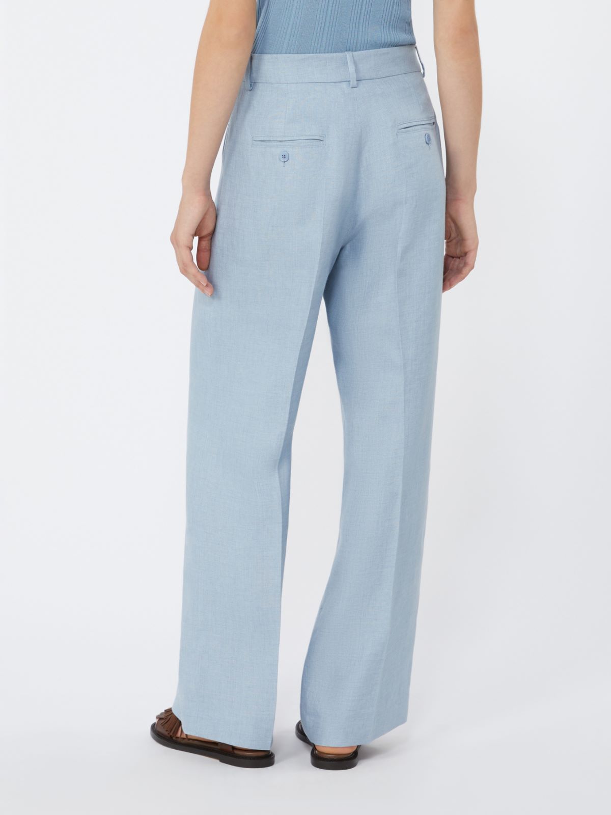 Linen canvas trousers - LIGHT BLUE - Weekend - 3