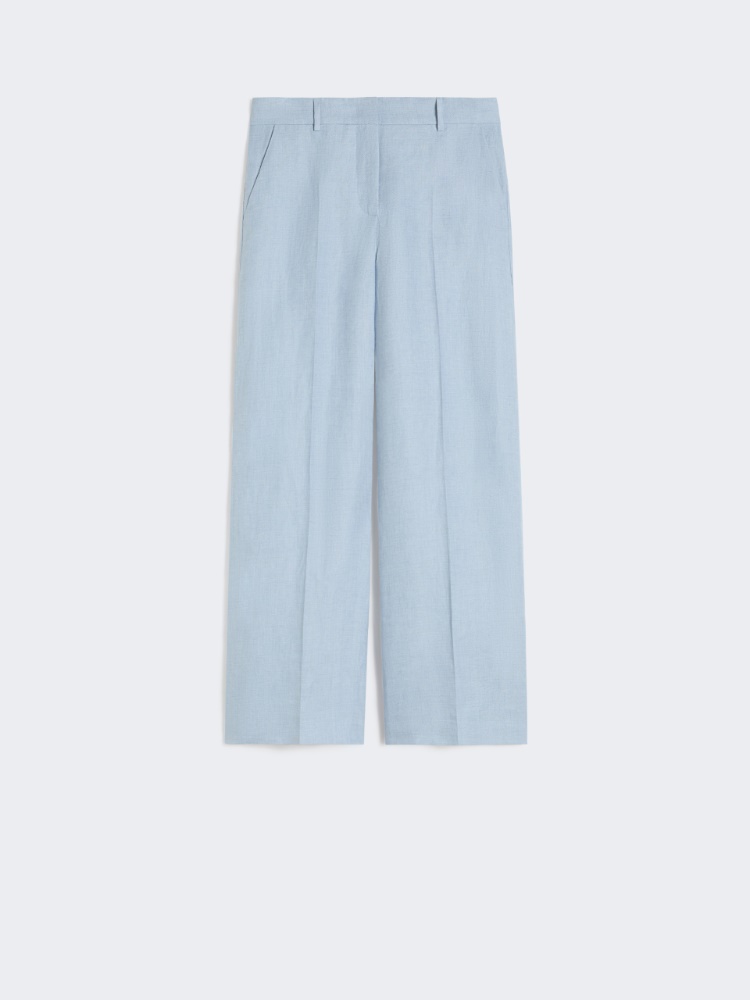 Linen canvas trousers - LIGHT BLUE - Weekend - 5