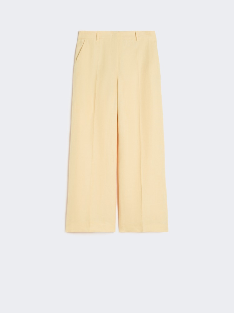 Linen canvas trousers - LIGHT YELLOW - Weekend - 2