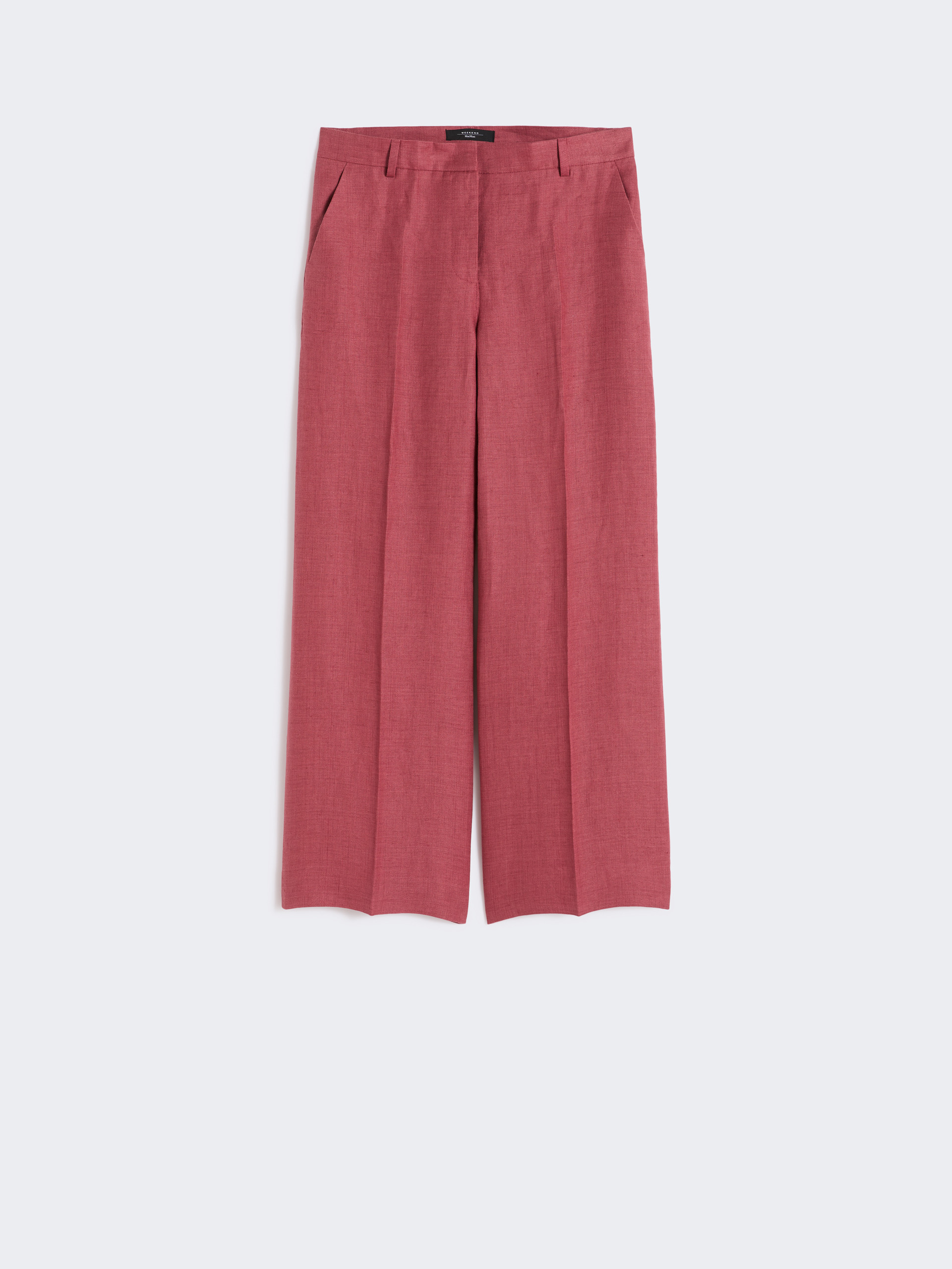 Linen canvas trousers - CHERRY - Weekend Max Mara - 4