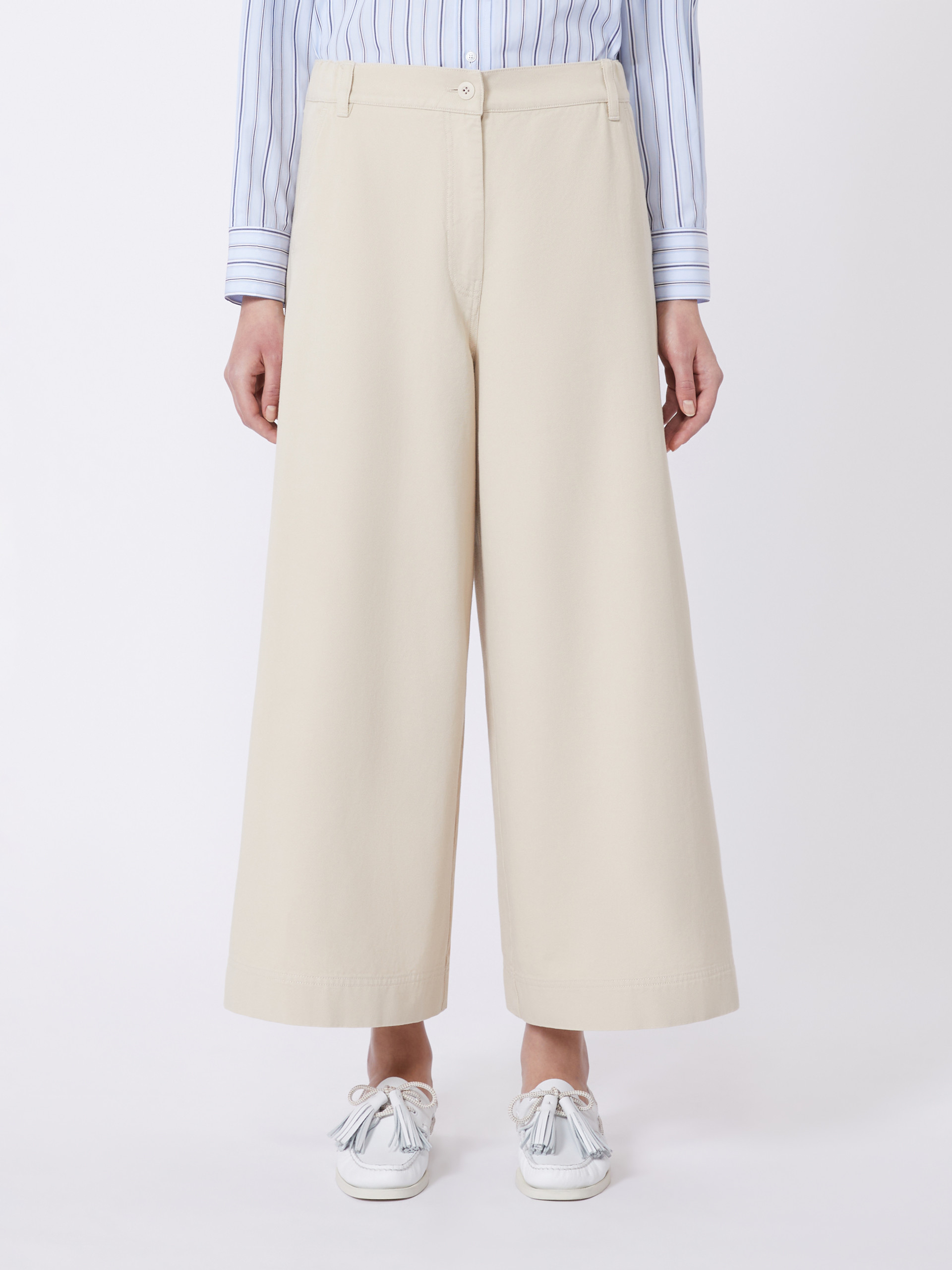 Cotton drill trousers - SAND - Weekend Max Mara - 2