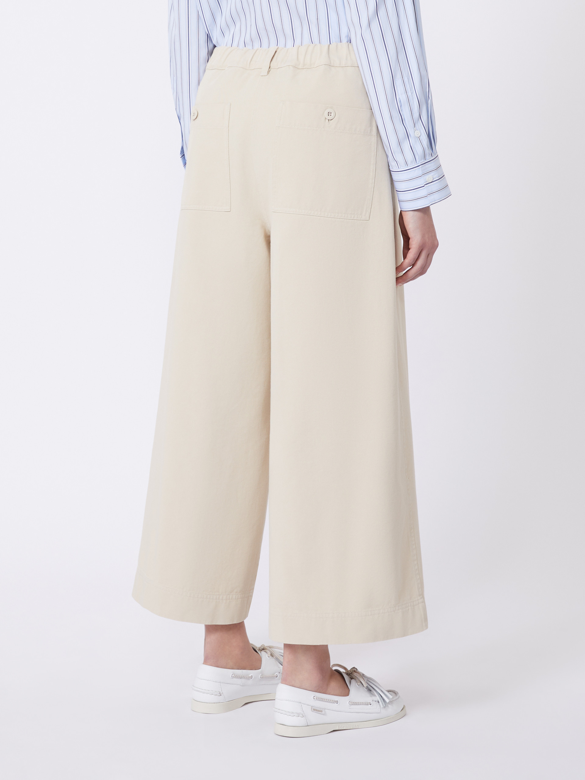 Cotton drill trousers - SAND - Weekend Max Mara - 3