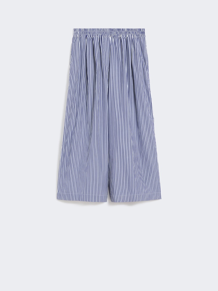 Cropped cotton poplin trousers - NAVY - Weekend