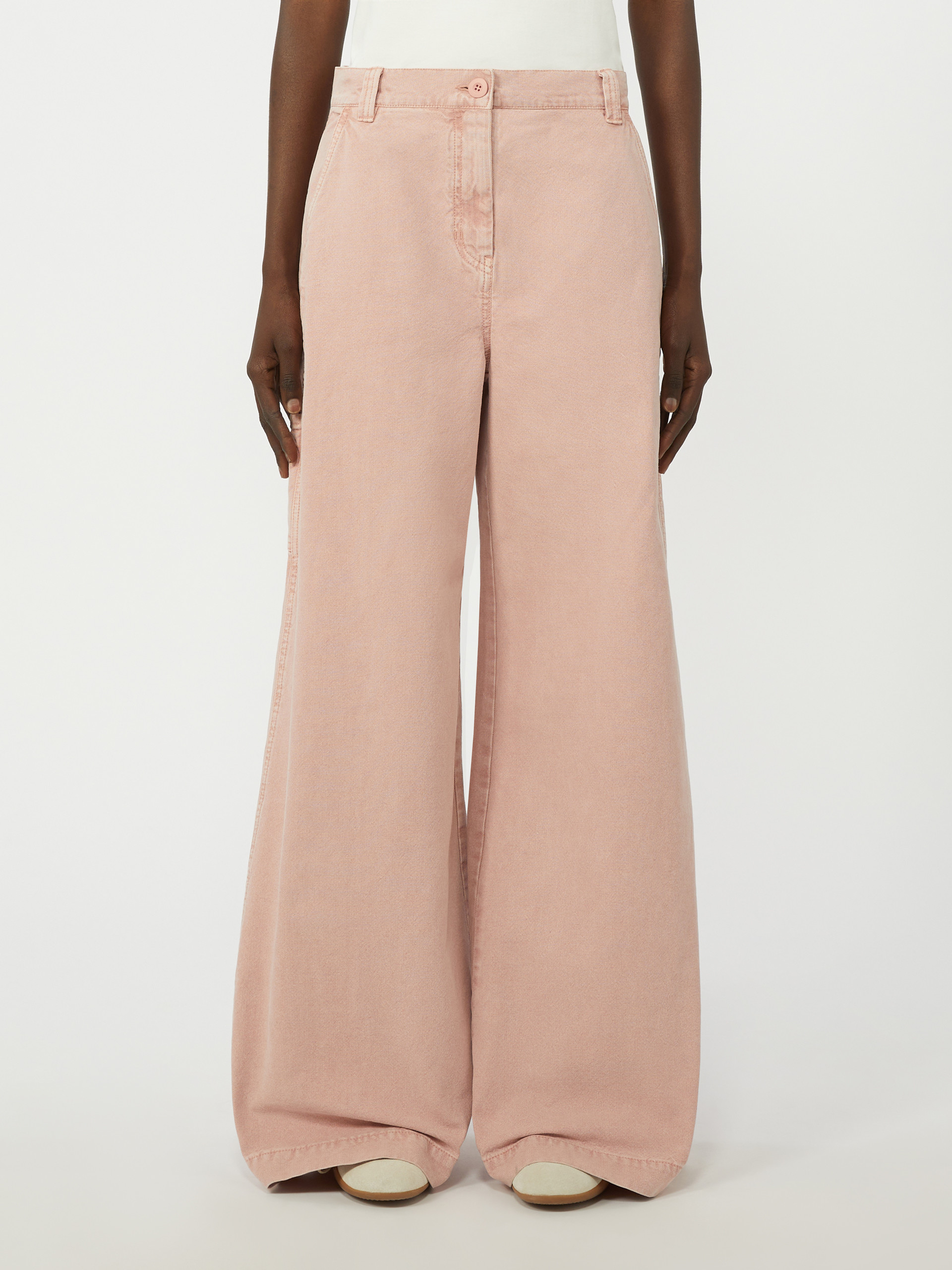 Cotton canvas wide-leg trousers - PINK - Weekend Max Mara - 2