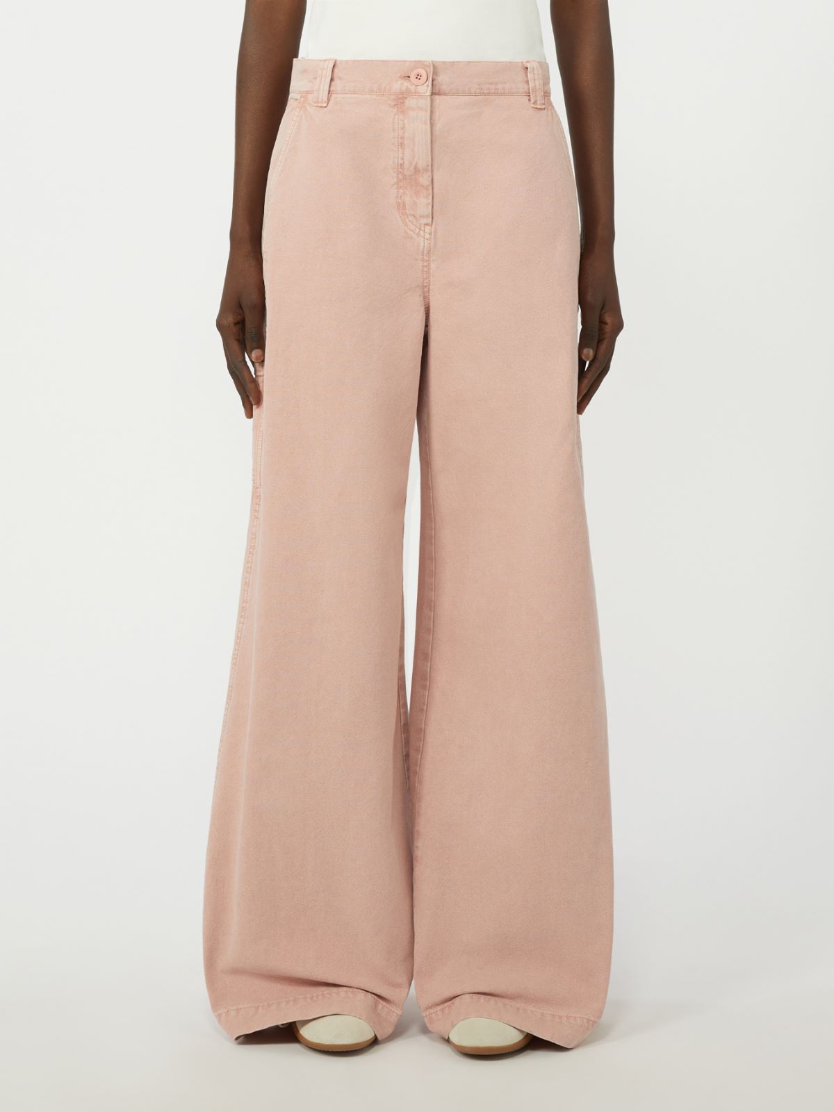 Cotton canvas wide-leg trousers - PINK - Weekend - 2