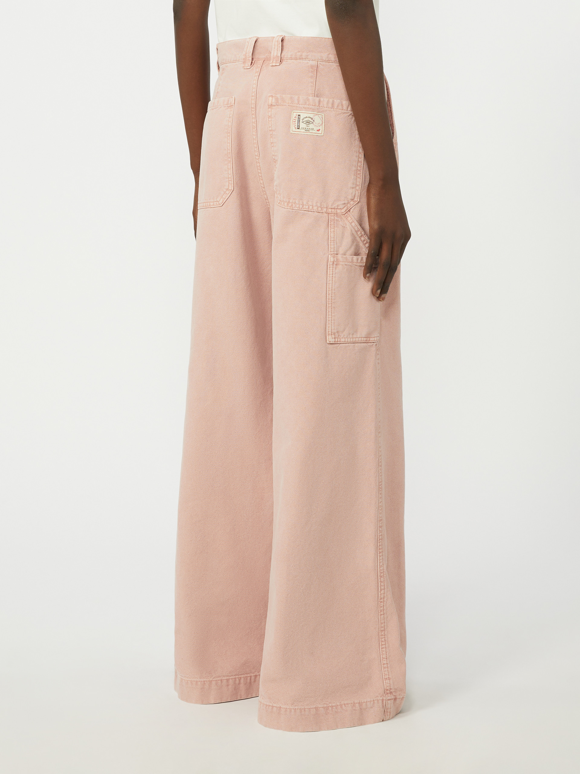 Cotton canvas wide-leg trousers - PINK - Weekend Max Mara - 3