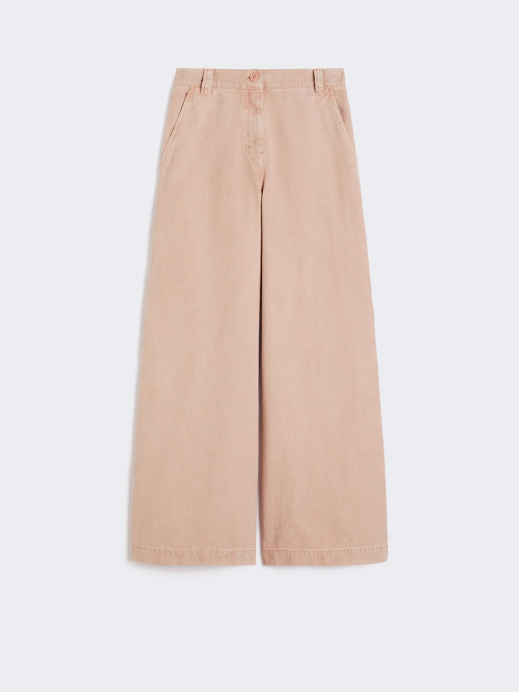 Cotton canvas wide-leg trousers - PINK - Weekend