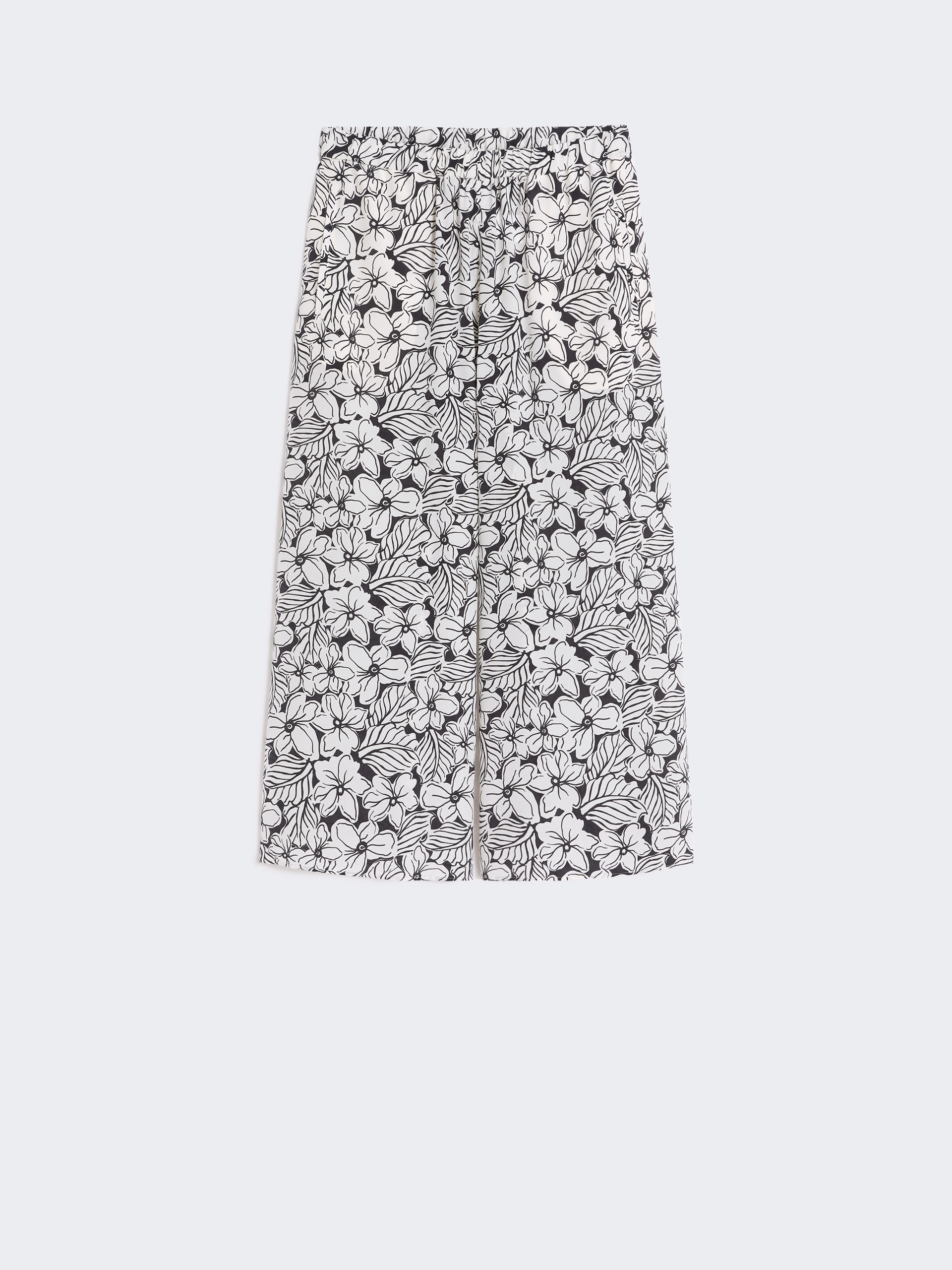 Printed crêpe de Chine trousers - BLACK - Weekend Max Mara - 5