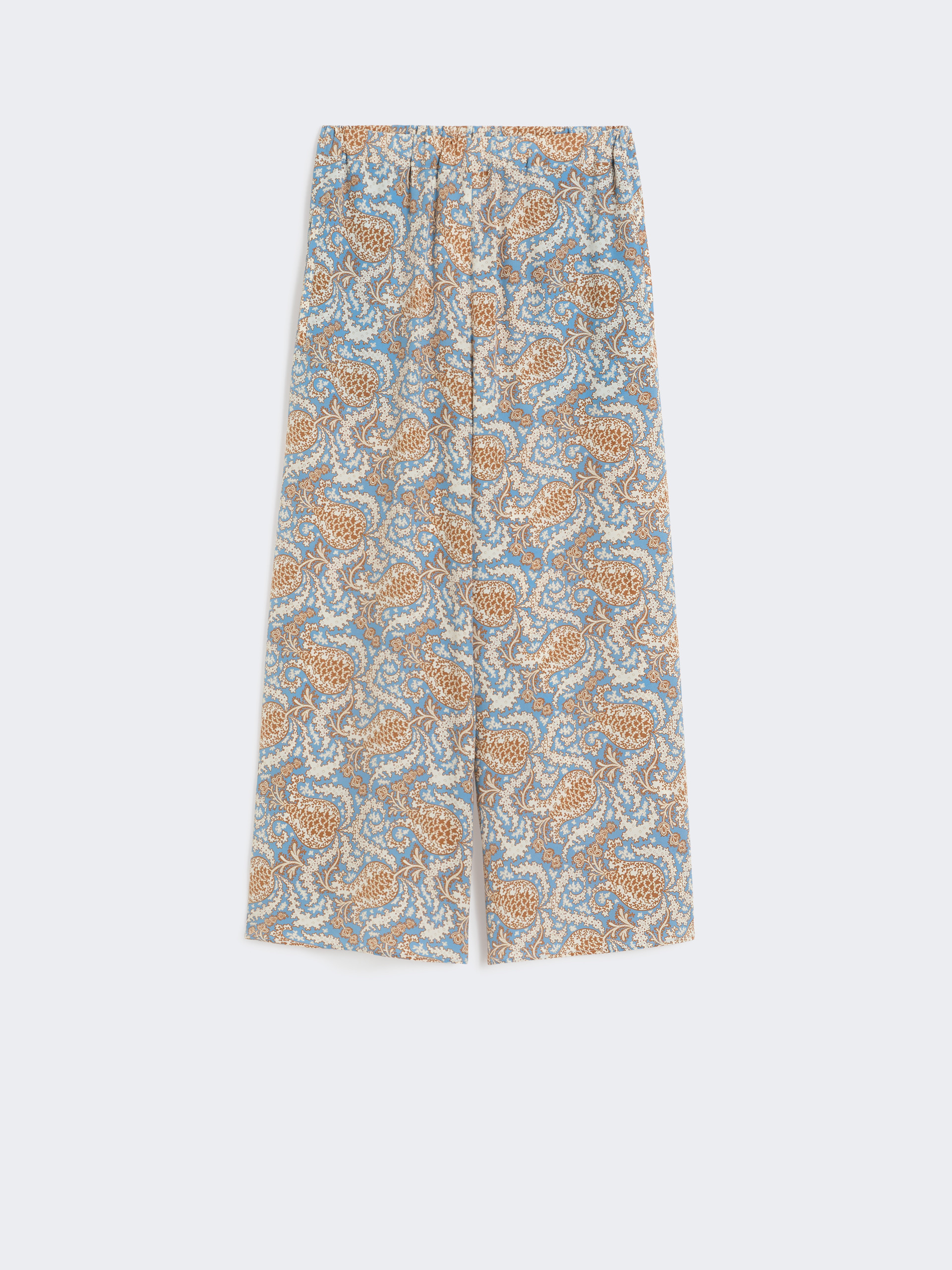 Printed crêpe de Chine trousers - LIGHT BLUE - Weekend Max Mara - 4