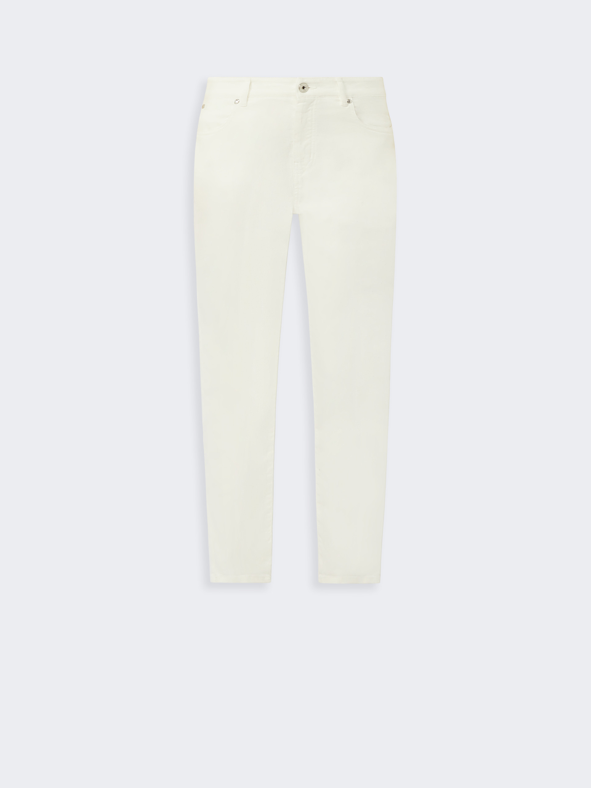 Slim-fit stretch cotton trousers - WHITE - Weekend Max Mara - 4