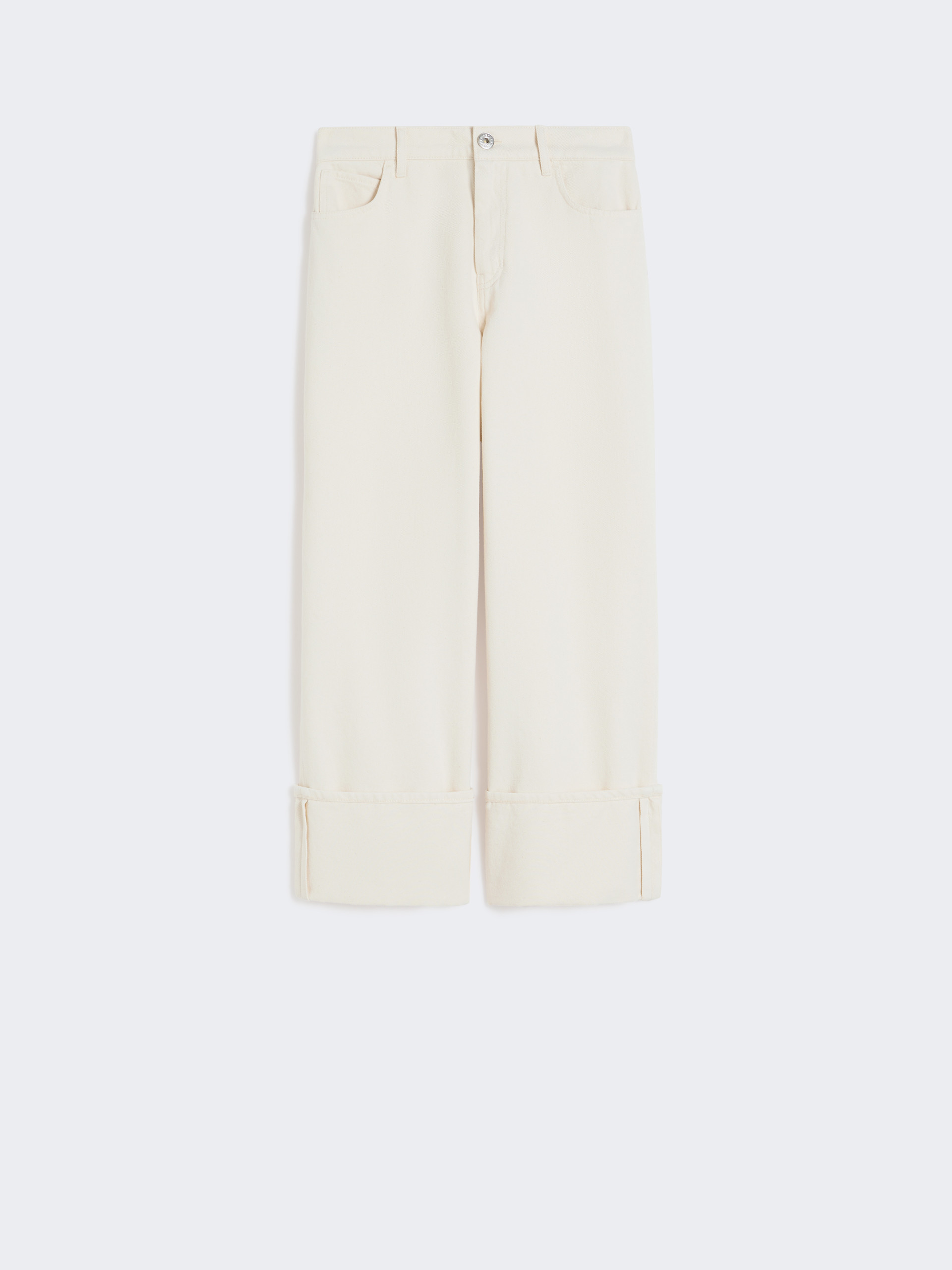 Cotton bull trousers with turn-ups - ECRU - Weekend Max Mara - 4