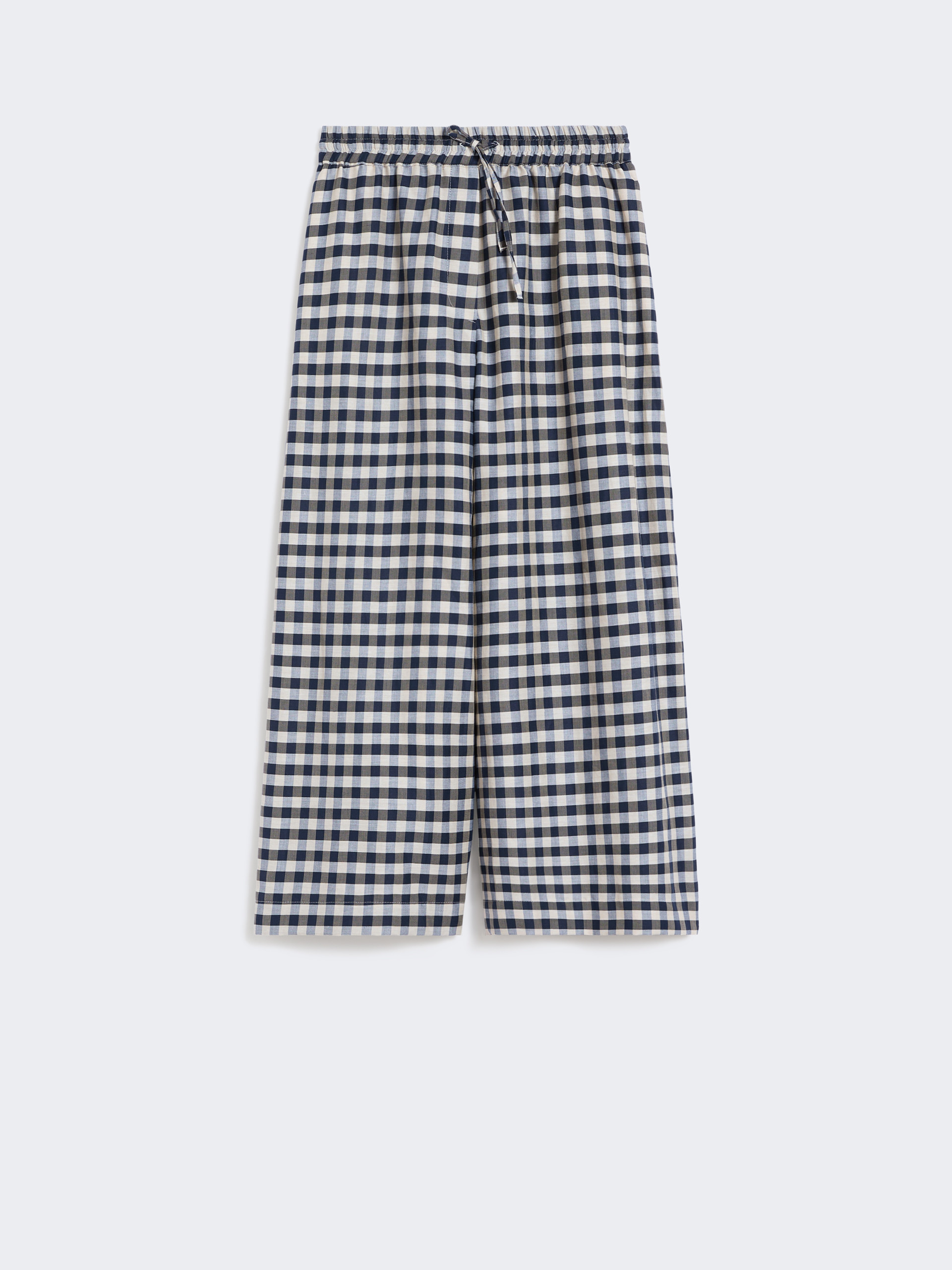 Cotton and ramie Batavia trousers - NAVY - Weekend Max Mara - 5