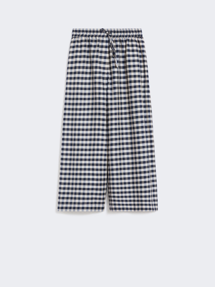 Cotton and ramie Batavia trousers - NAVY - Weekend - 5