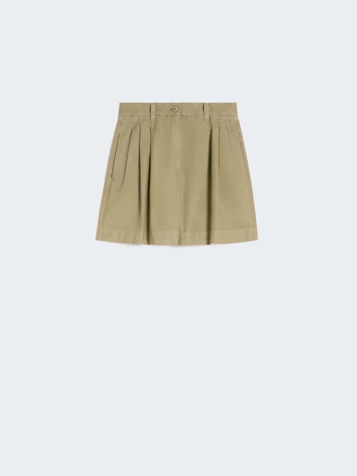Cotton Panama Bermuda shorts - OLIVE GREEN - Weekend - 4