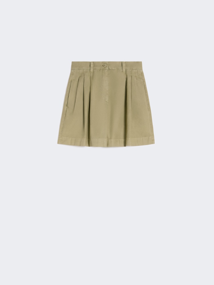 Cotton Panama Bermuda shorts - OLIVE GREEN - Weekend - 5