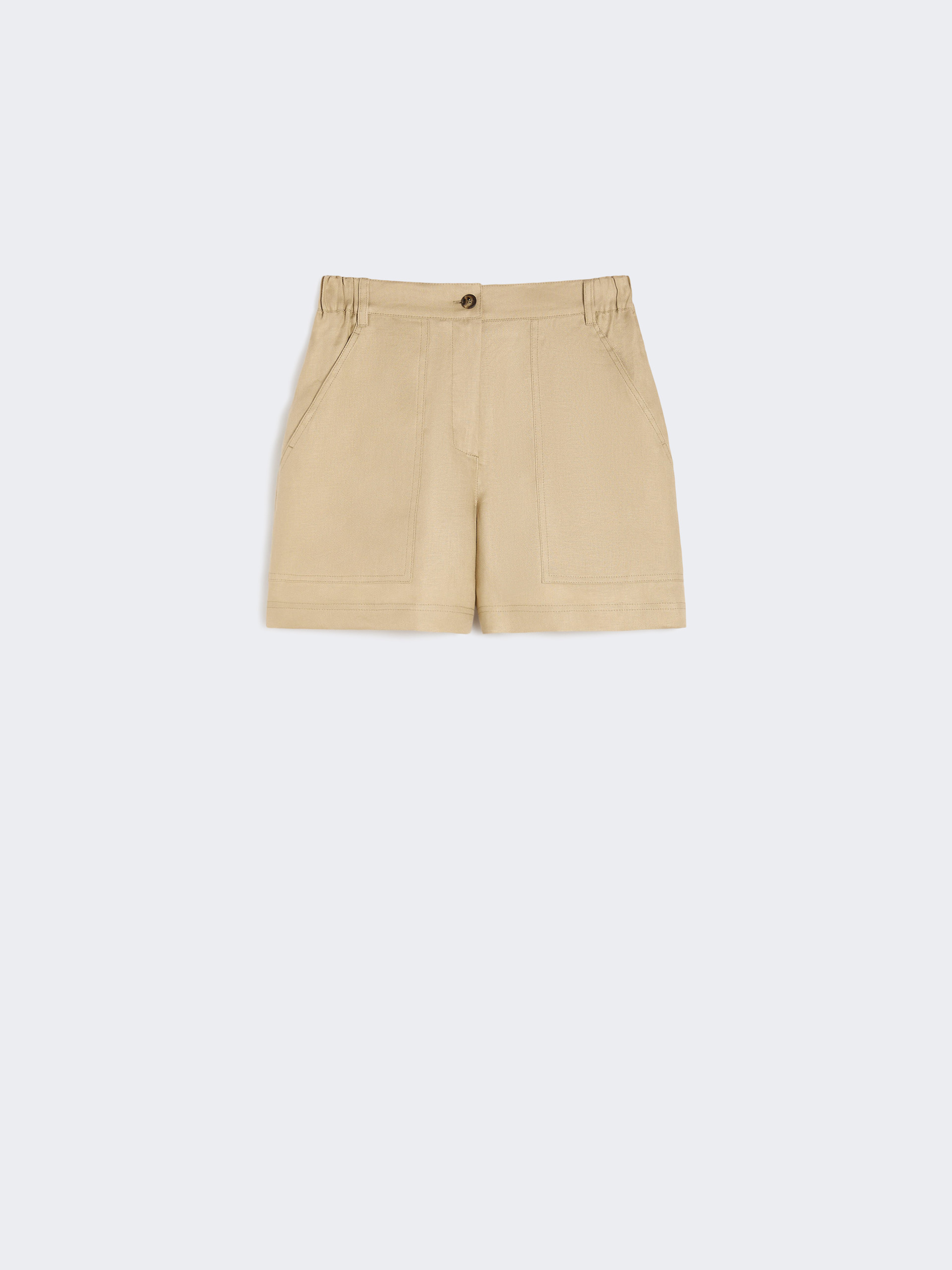 Short in pure linen - SAND - Weekend Max Mara - 4