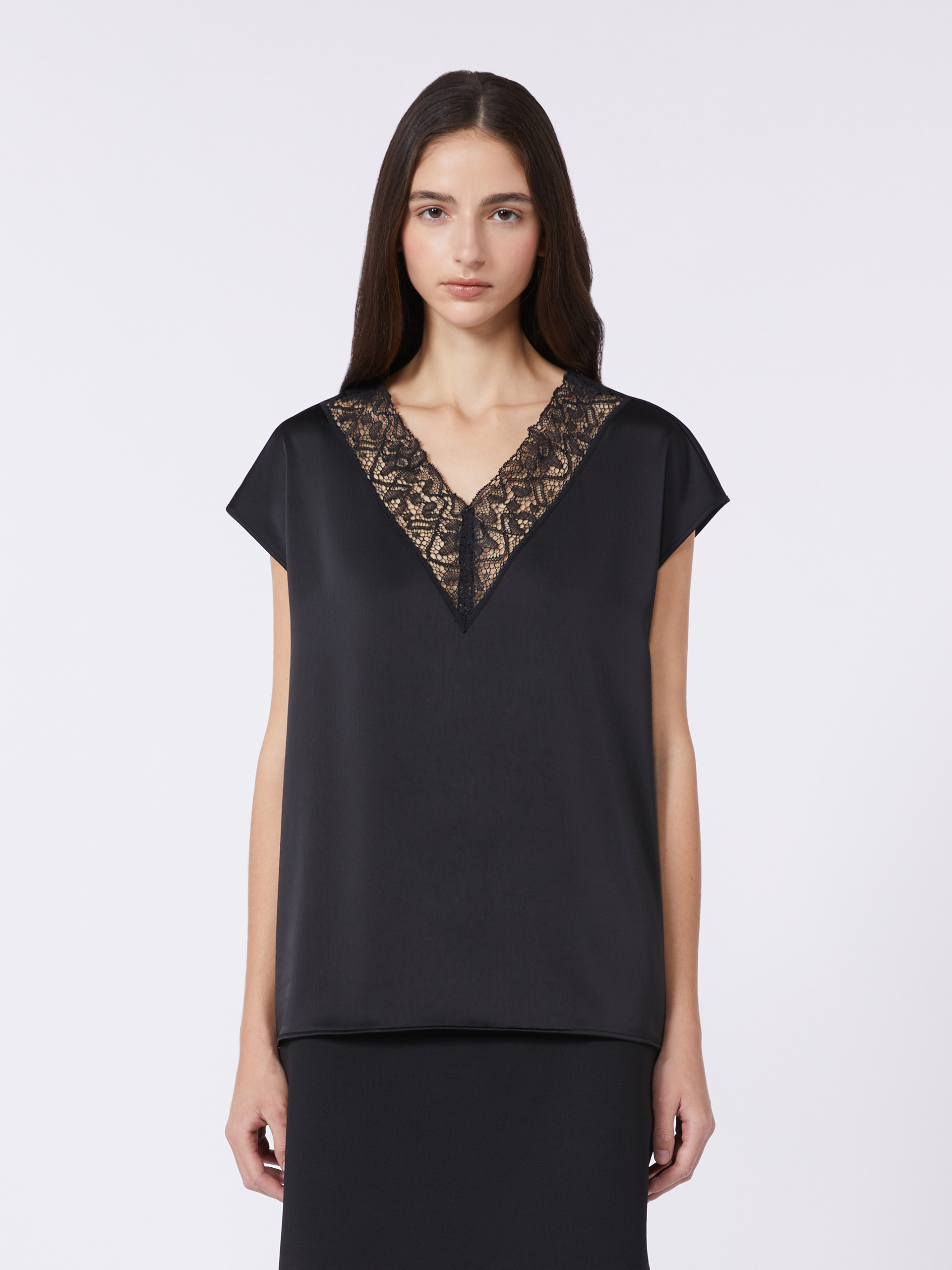 Feminine satin top - BLACK - Weekend Max Mara - 2