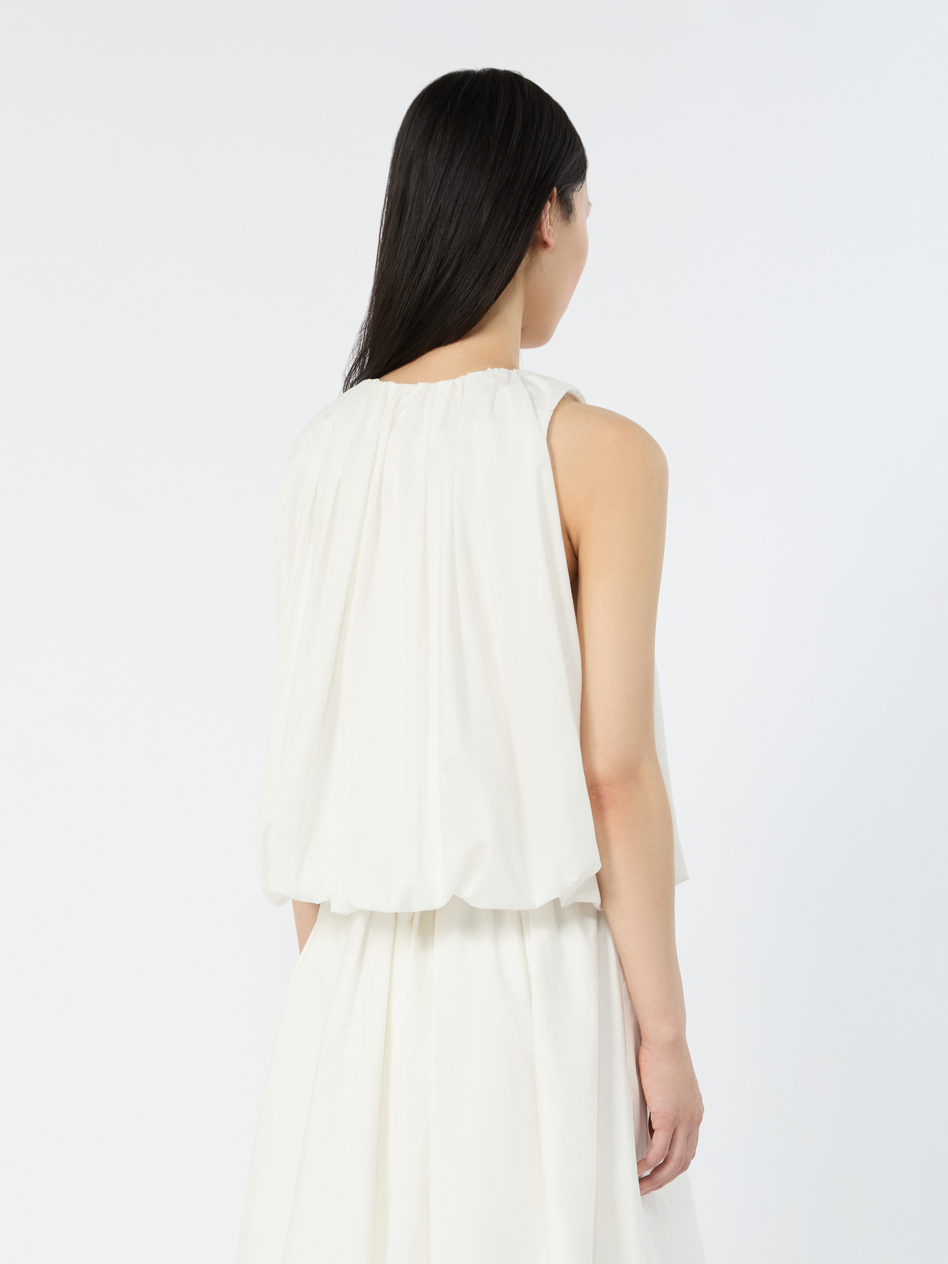 Cotton muslin top - WHITE - Weekend Max Mara - 3