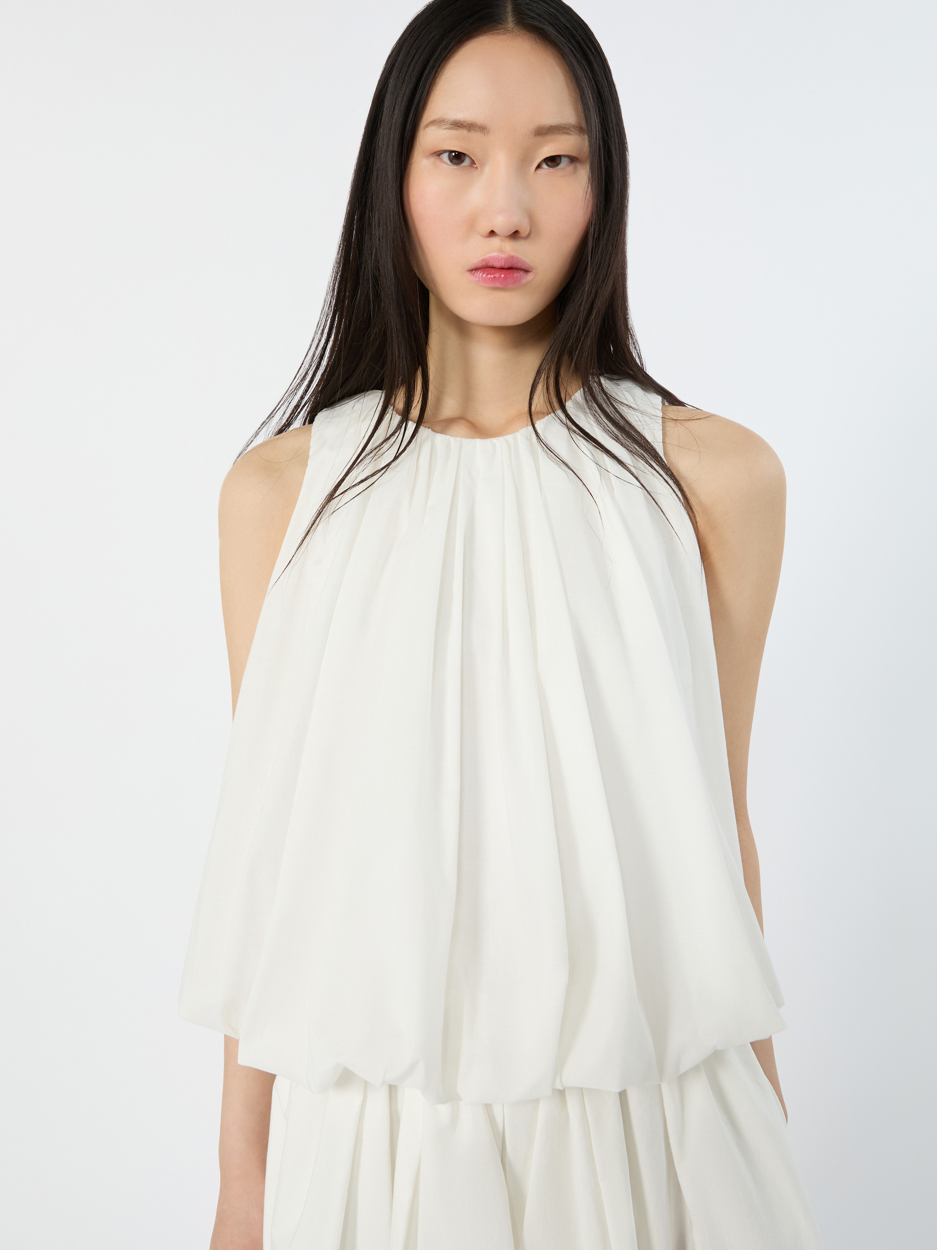 Cotton muslin top - WHITE - Weekend Max Mara - 4