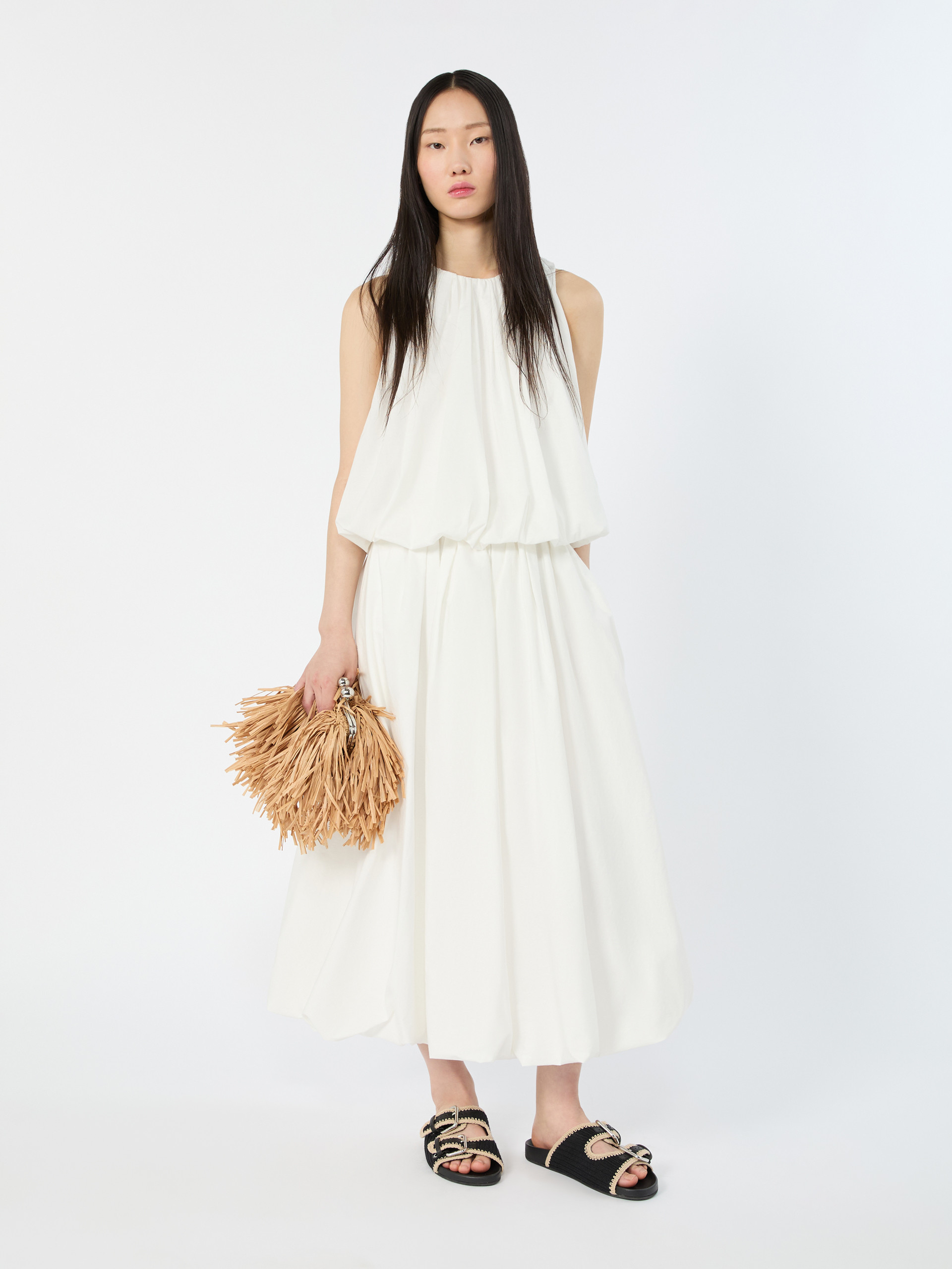 Cotton muslin top - WHITE - Weekend Max Mara