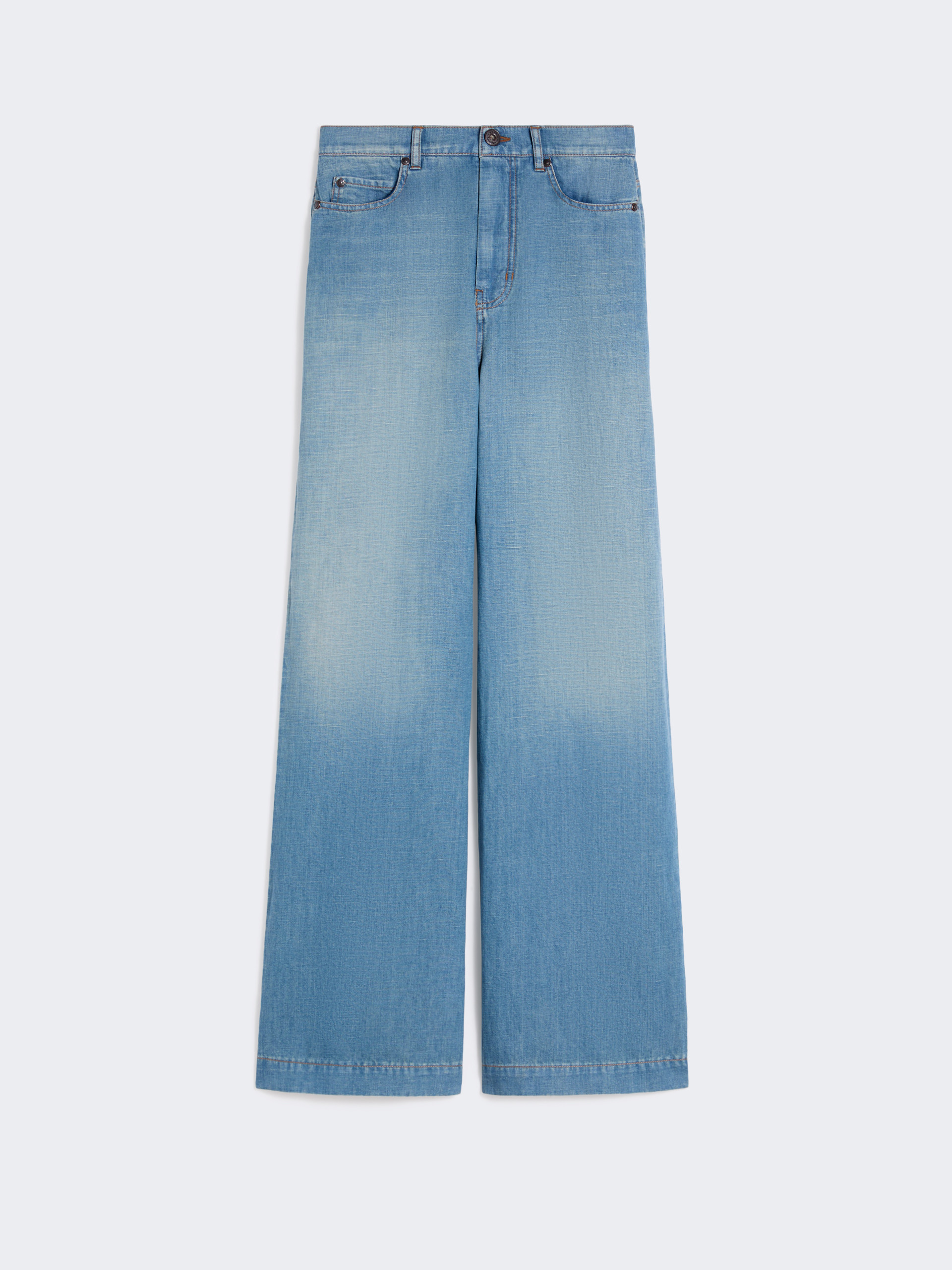 Linen and cotton denim jeans - NAVY - Weekend Max Mara - 4