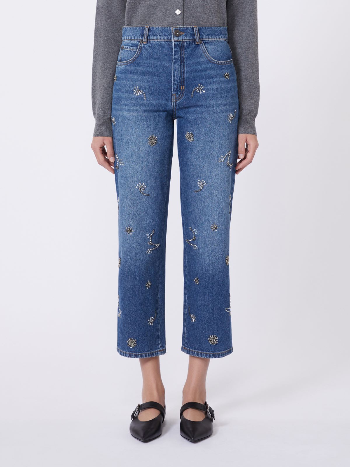Embroidered denim jeans - NAVY - Weekend - 2