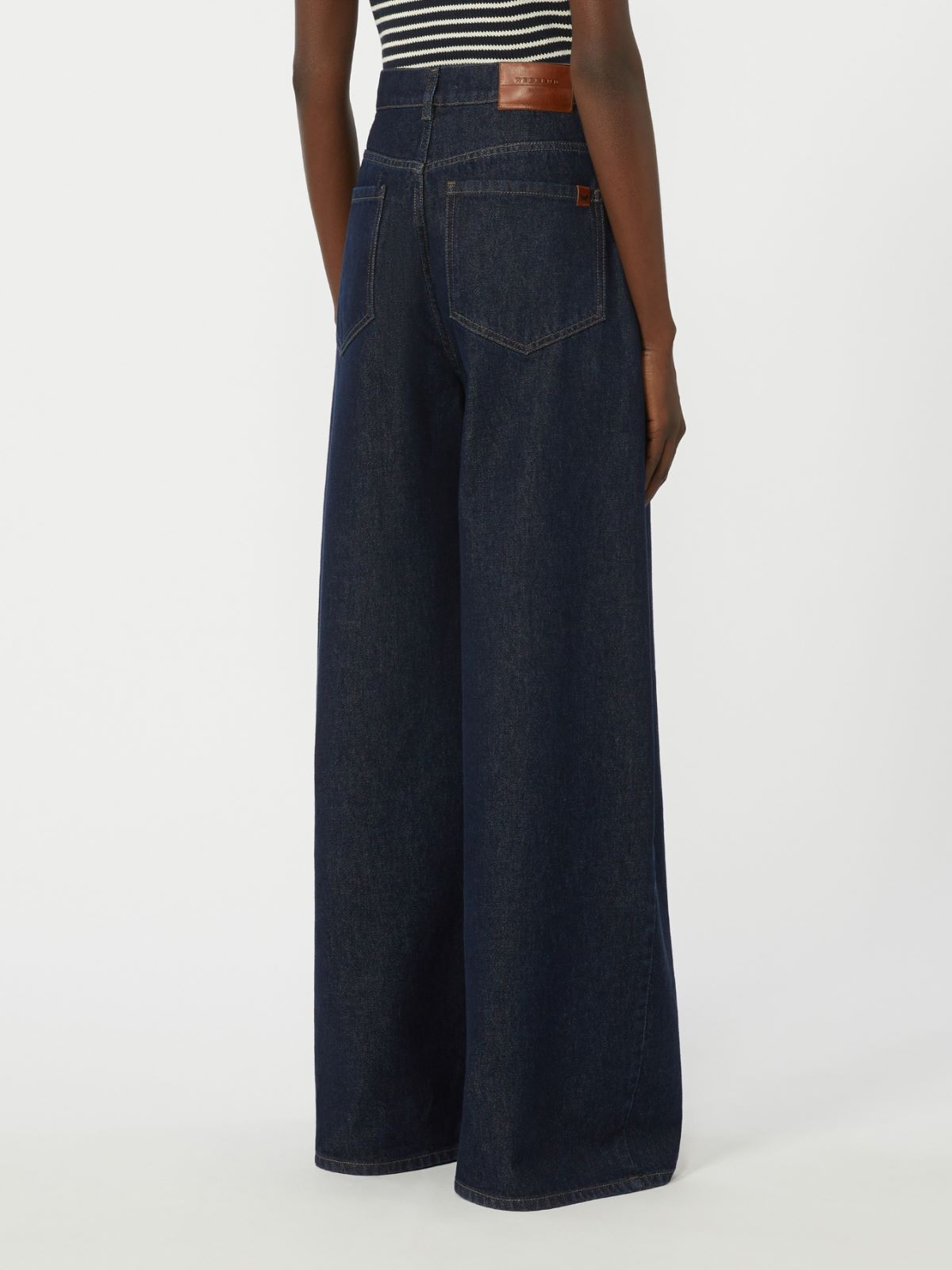 Cotton denim wide-leg jeans - NAVY - Weekend - 3