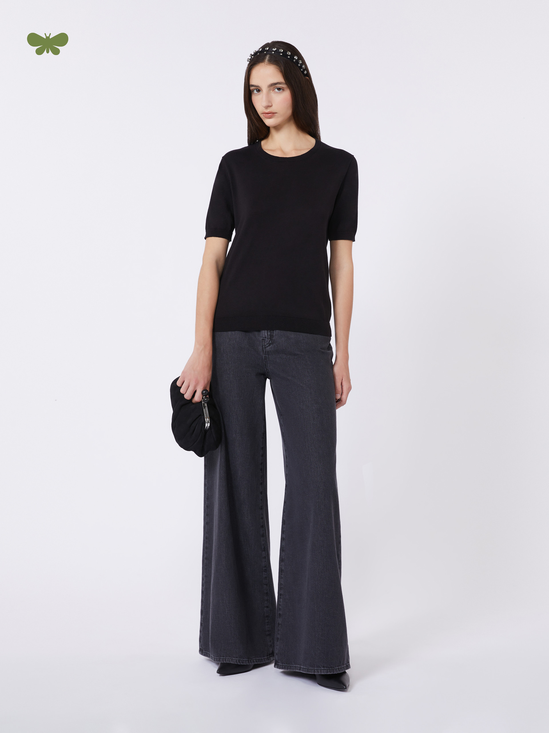 Soft cotton denim jeans - BLACK - Weekend Max Mara