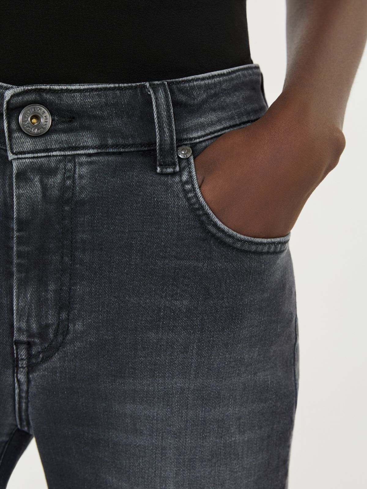 Super stretch denim skinny jeans - BLACK - Weekend - 4