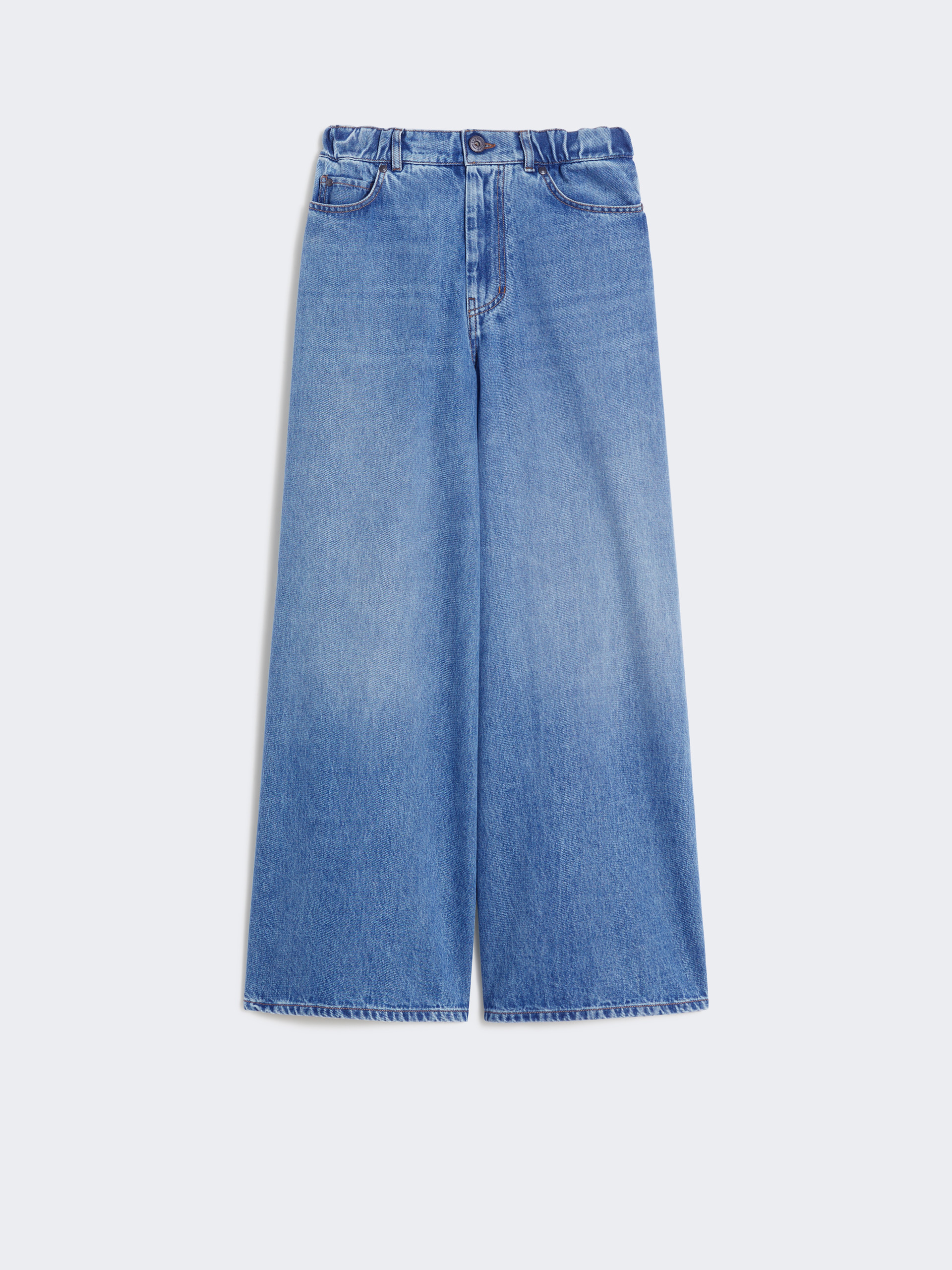 Wide, cotton denim jeans - NAVY - Weekend Max Mara - 5
