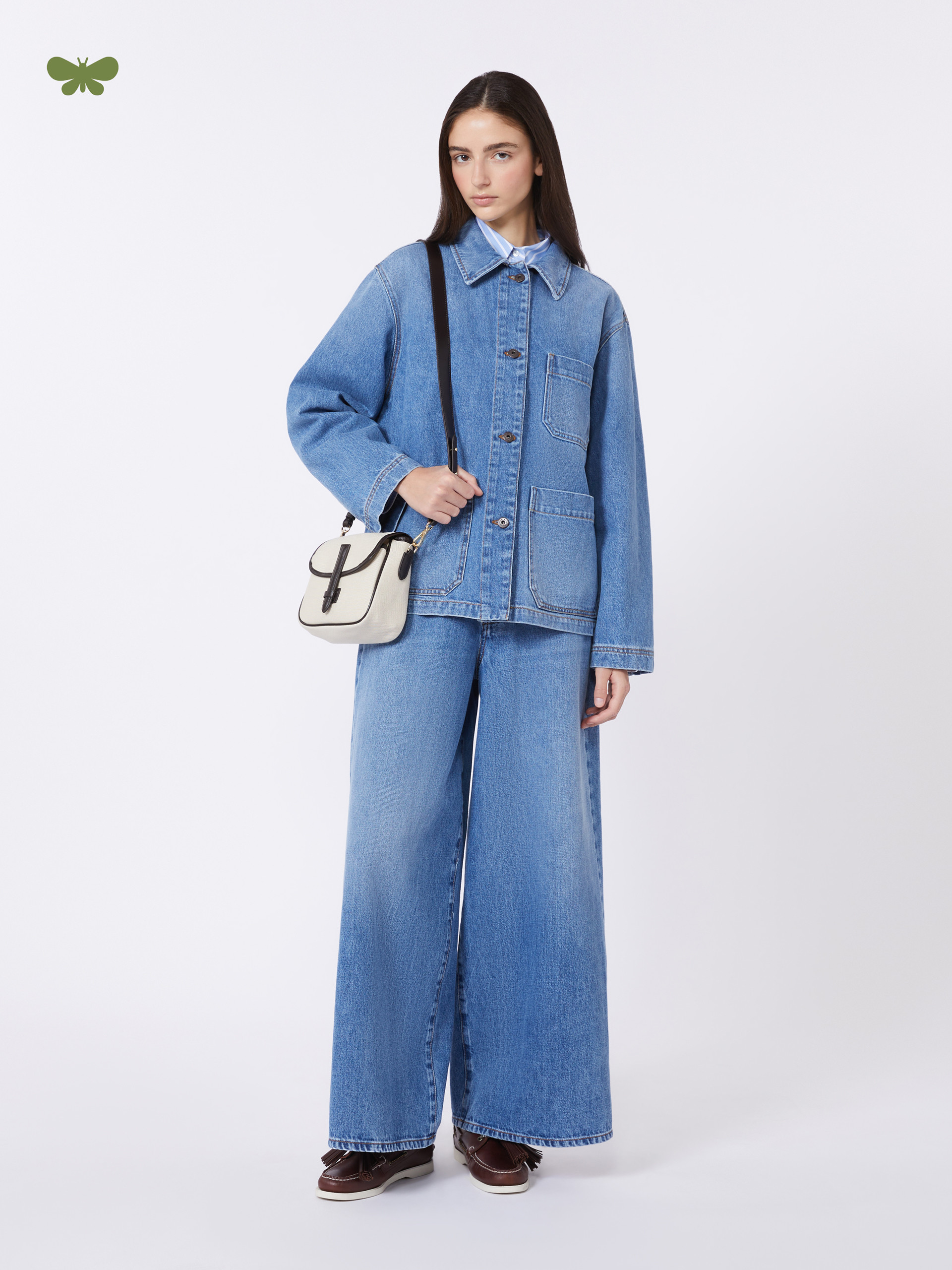 Wide, cotton denim jeans - NAVY - Weekend Max Mara