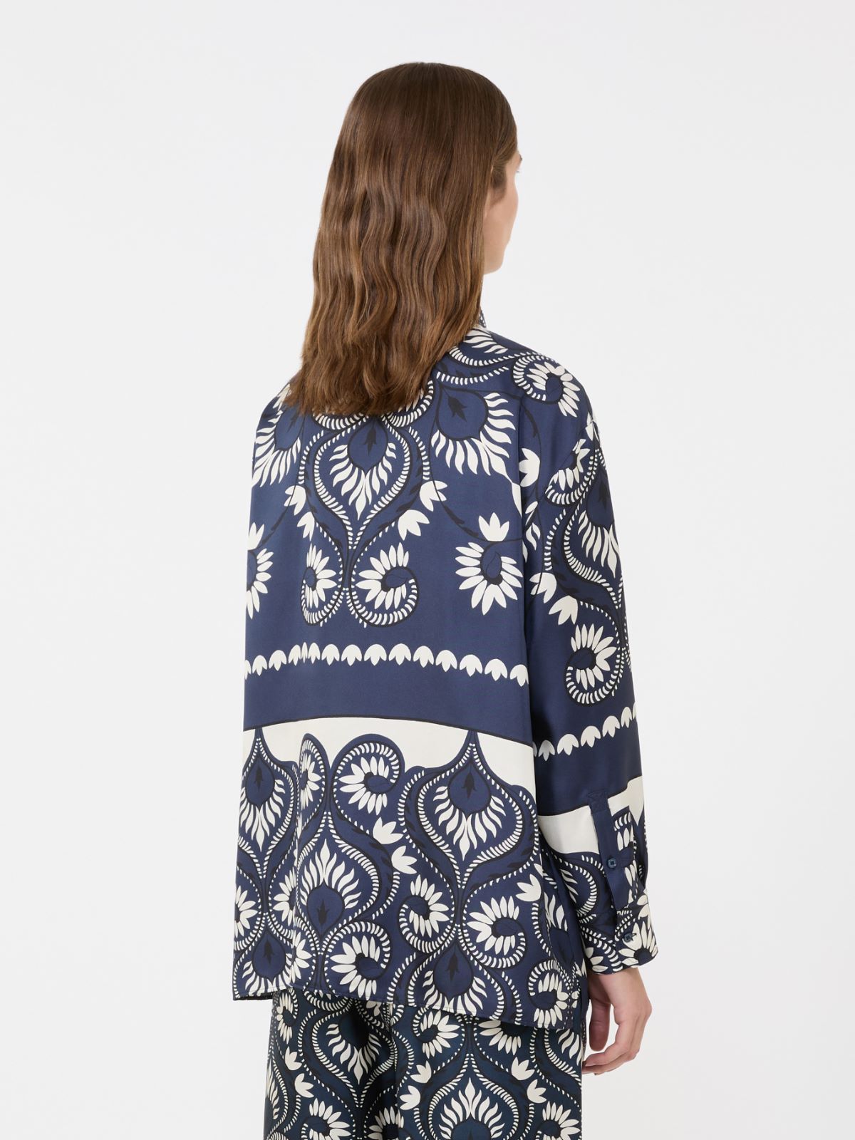 Printed silk patchwork shirt - NAVY - Weekend - 3