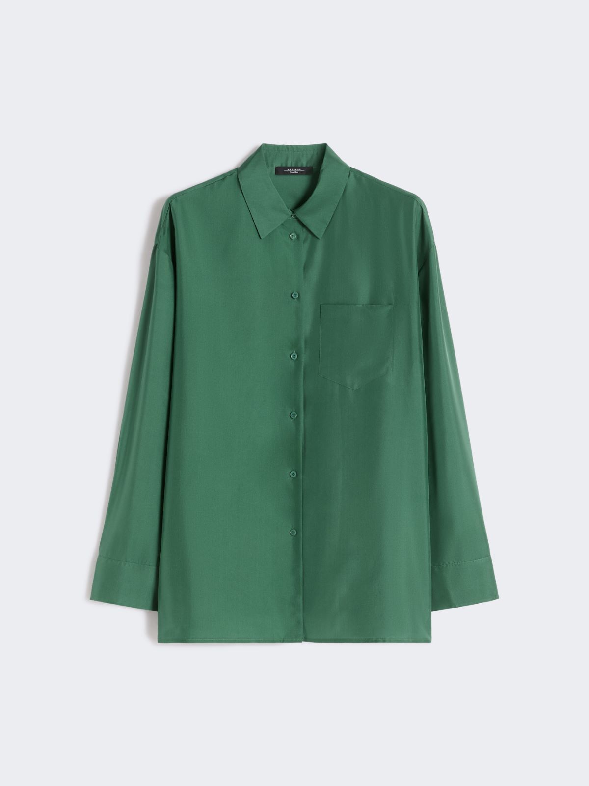 Silk habotai shirt - GREEN - Weekend - 5