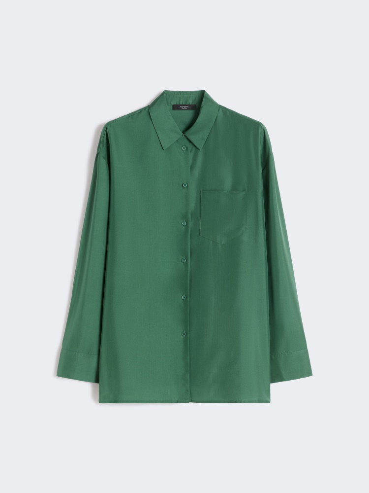 Silk habotai shirt - GREEN - Weekend - 6