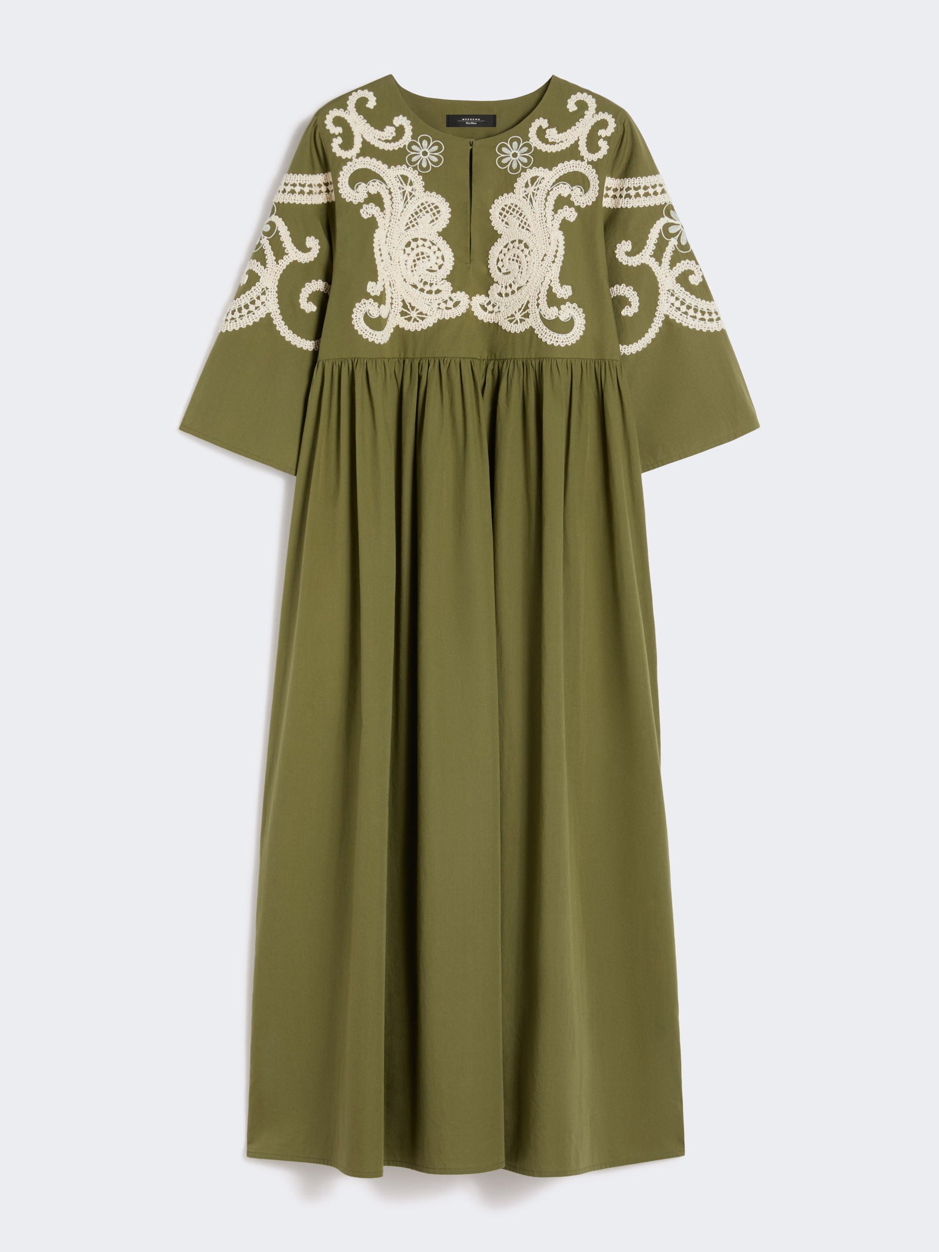 Soft cotton poplin dress - KAKI - Weekend Max Mara - 5