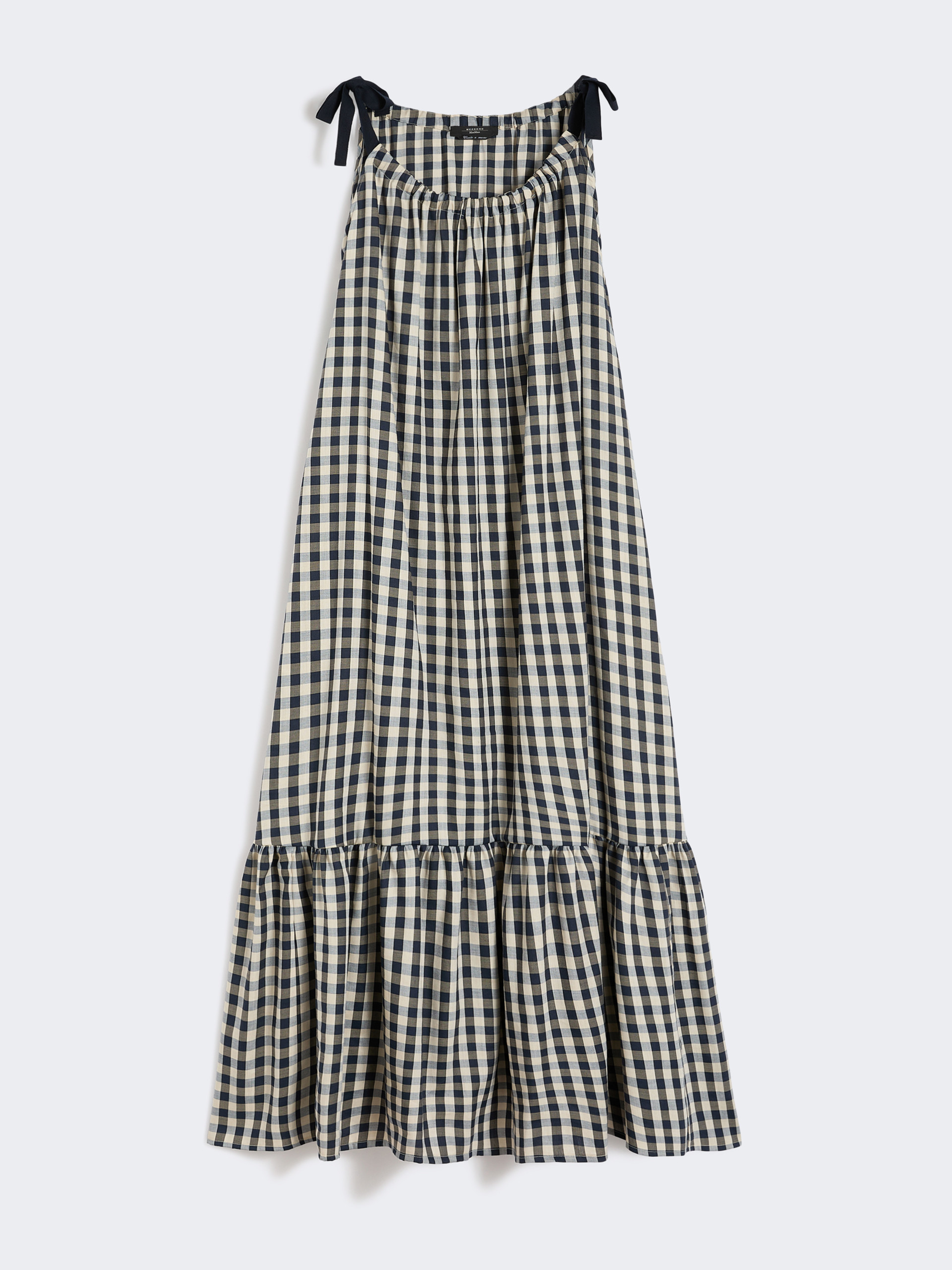 Vichy ramie and cotton dress - NAVY - Weekend Max Mara - 4