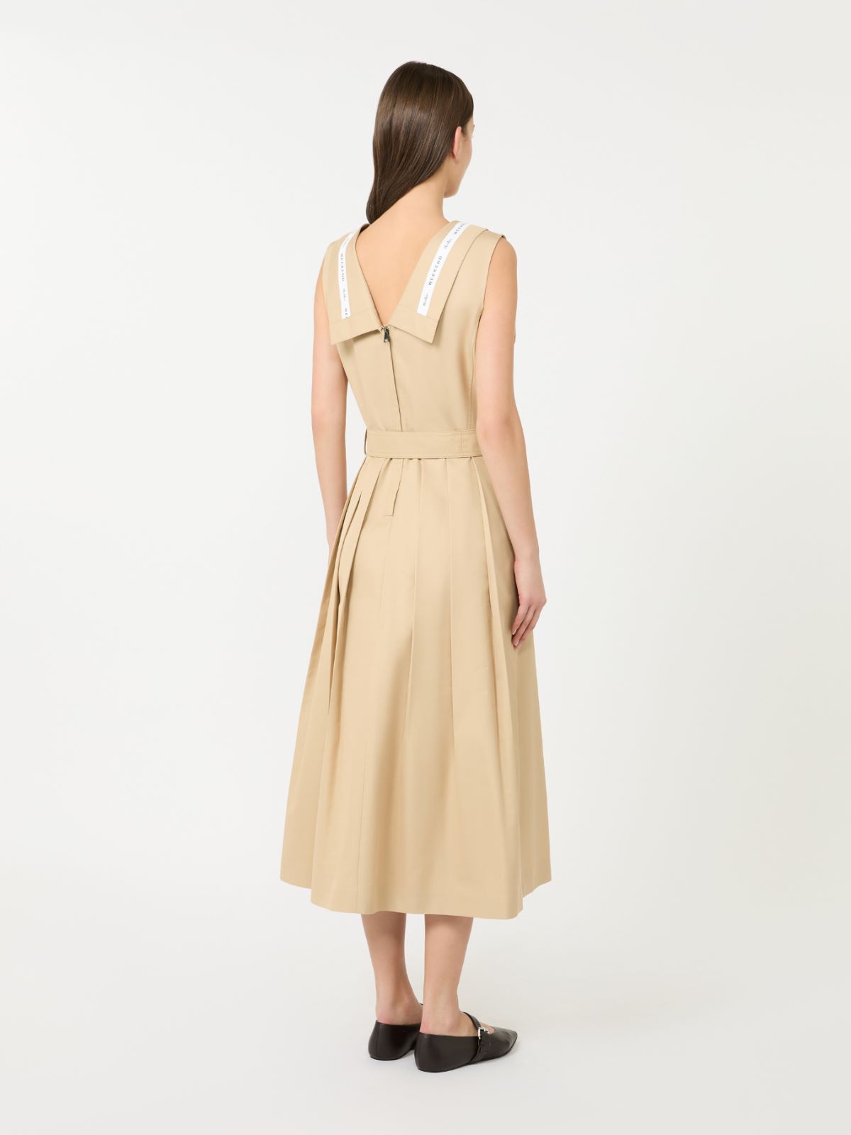 Water-repellent gabardine dress - BEIGE - Weekend - 3