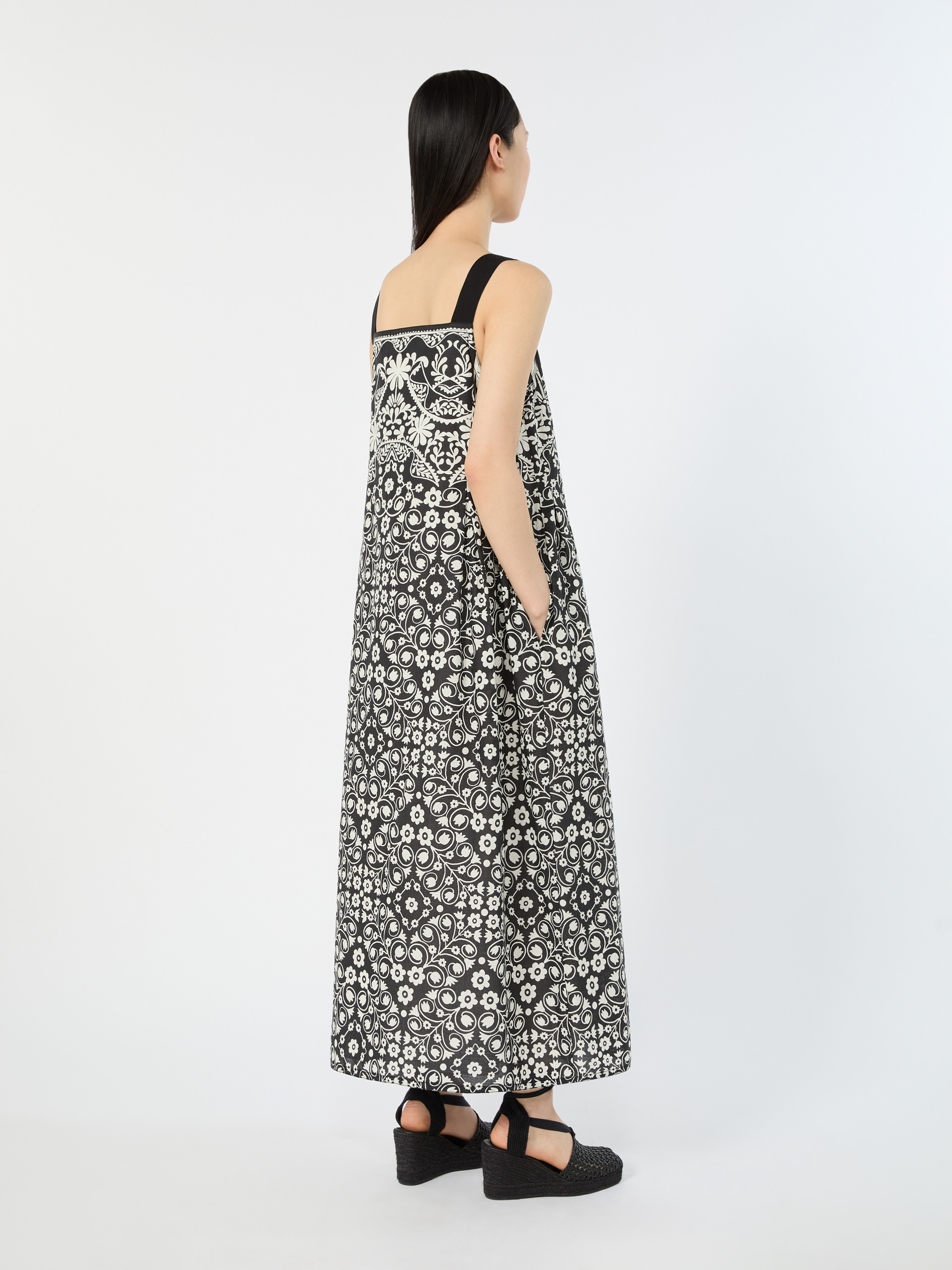 Printed cotton voile dress - BLACK - Weekend Max Mara - 3