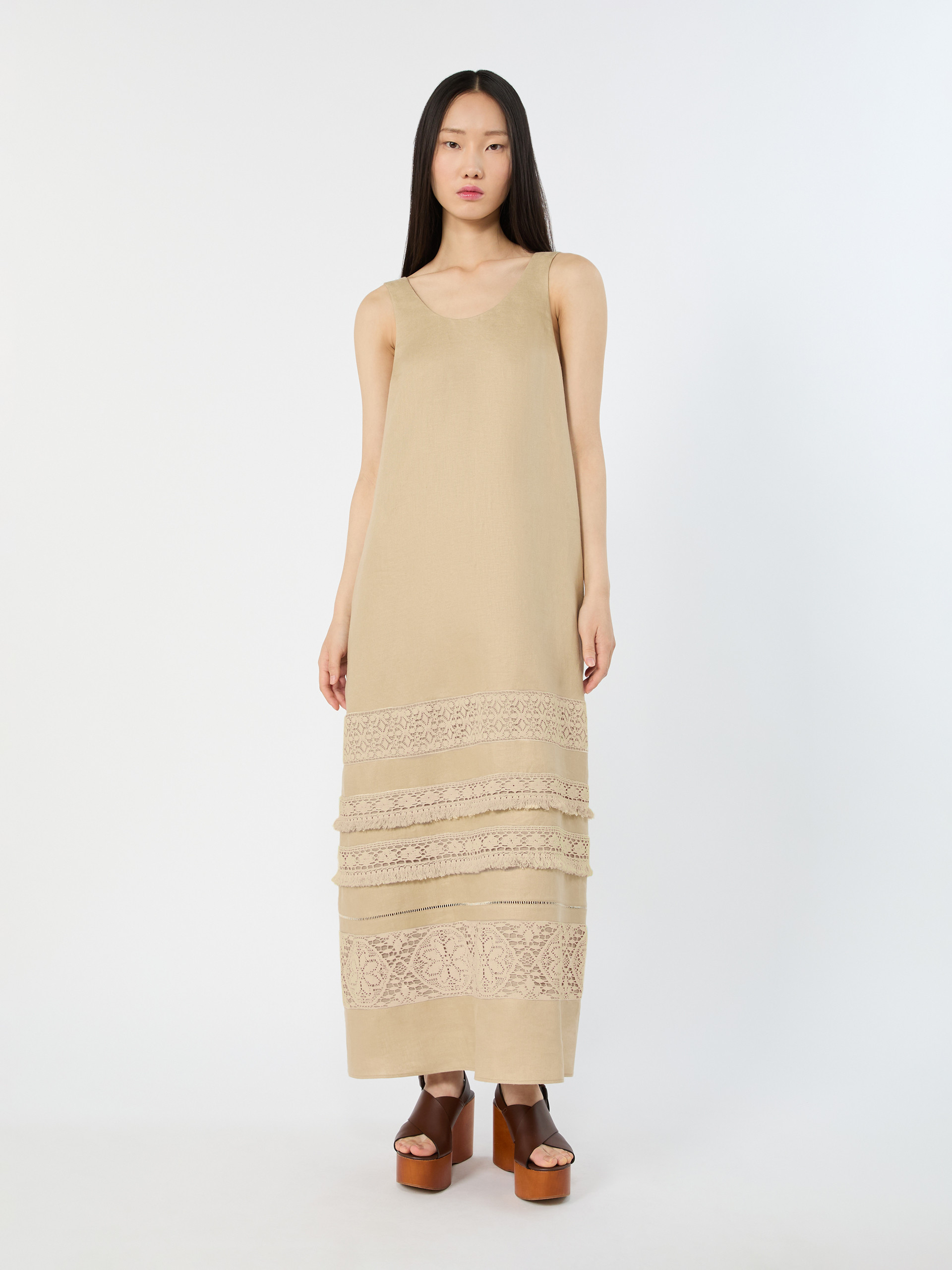 Long linen dress - SAND - Weekend Max Mara - 2