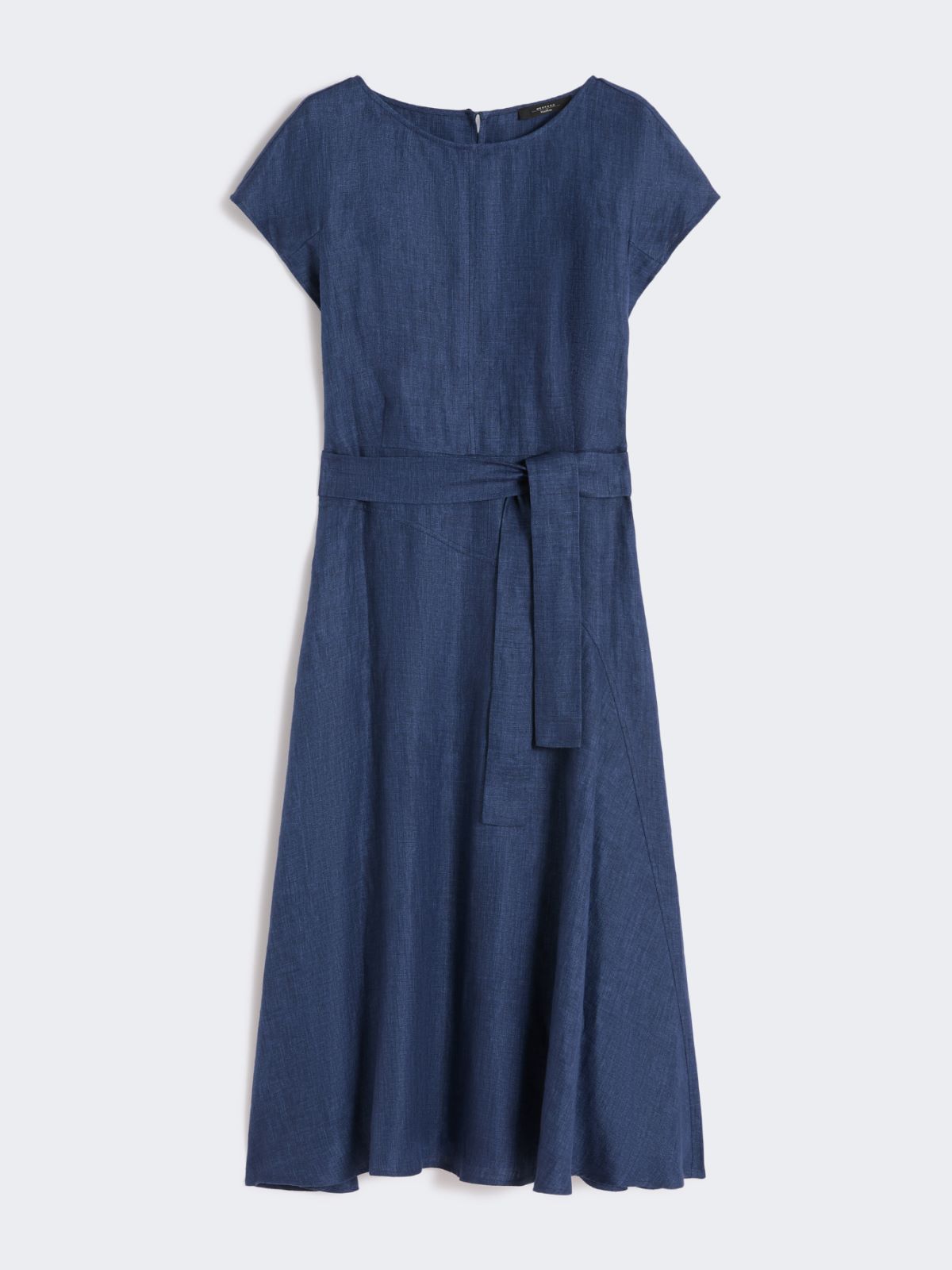 Linen canvas midi dress - NAVY - Weekend - 5