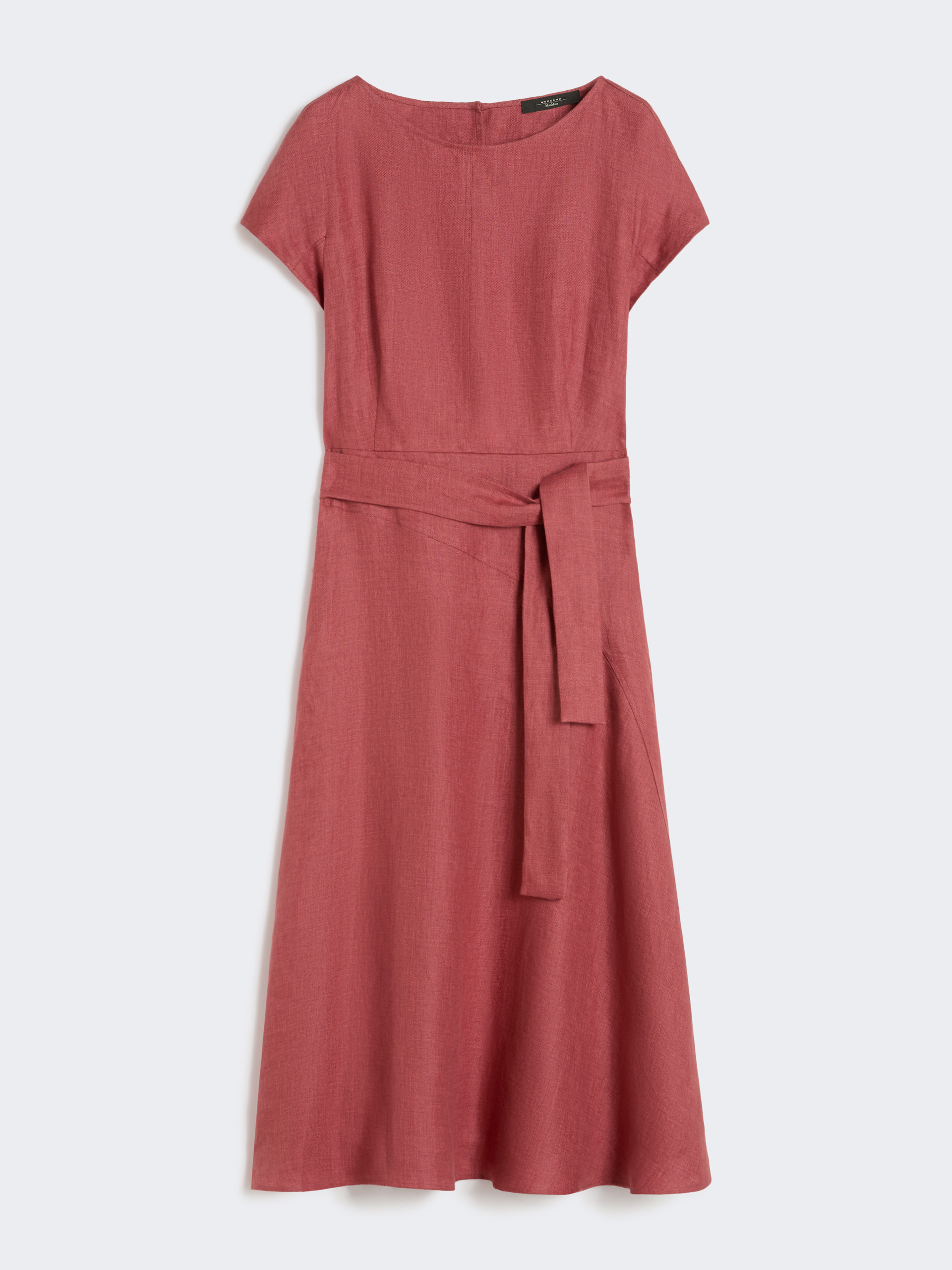 Linen canvas midi dress - CHERRY - Weekend Max Mara - 4
