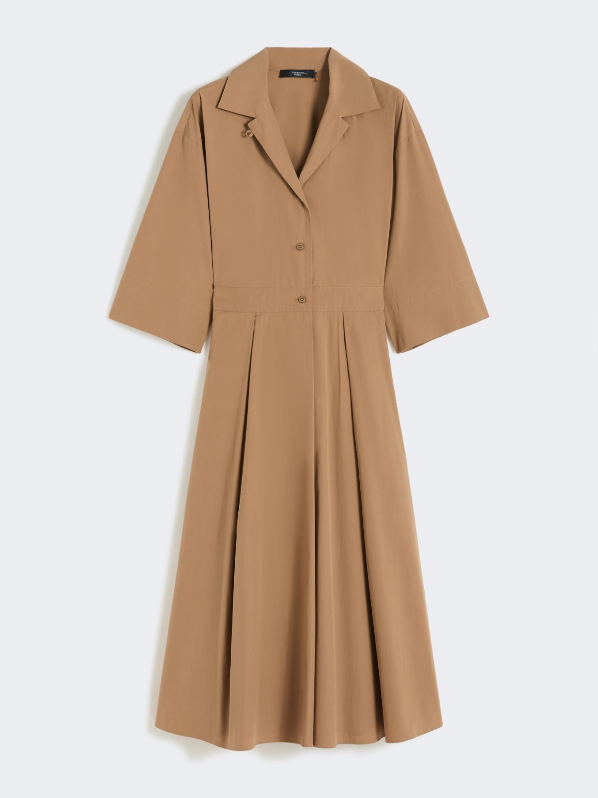 Cotton-poplin midi shirt dress - TOBACCO - Weekend - 5