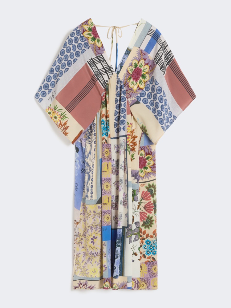 Printed silk crêpe de Chine midi dress - MULTICOLOUR - Weekend - 5