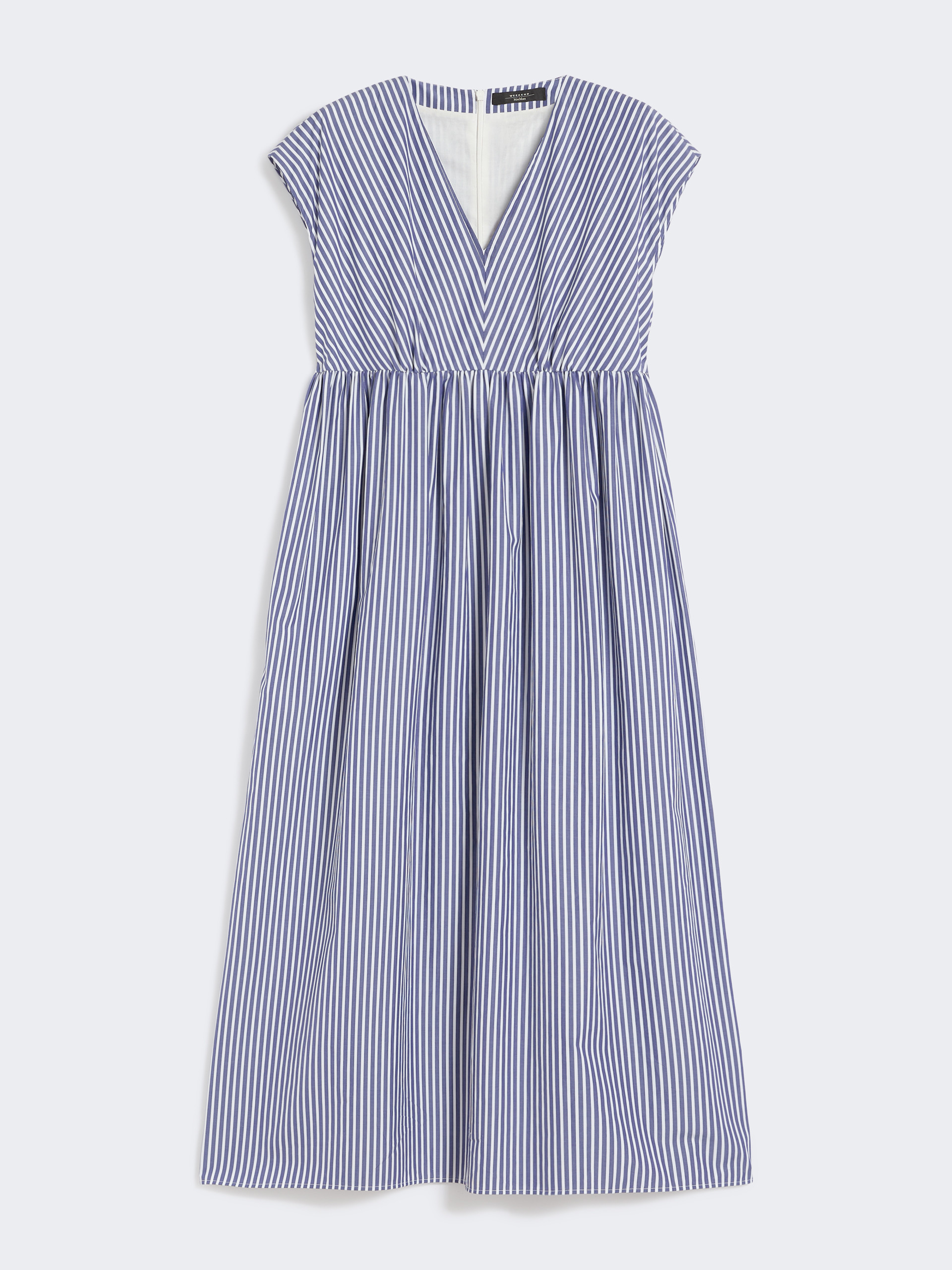 Cotton-poplin A-line dress - NAVY - Weekend Max Mara - 4